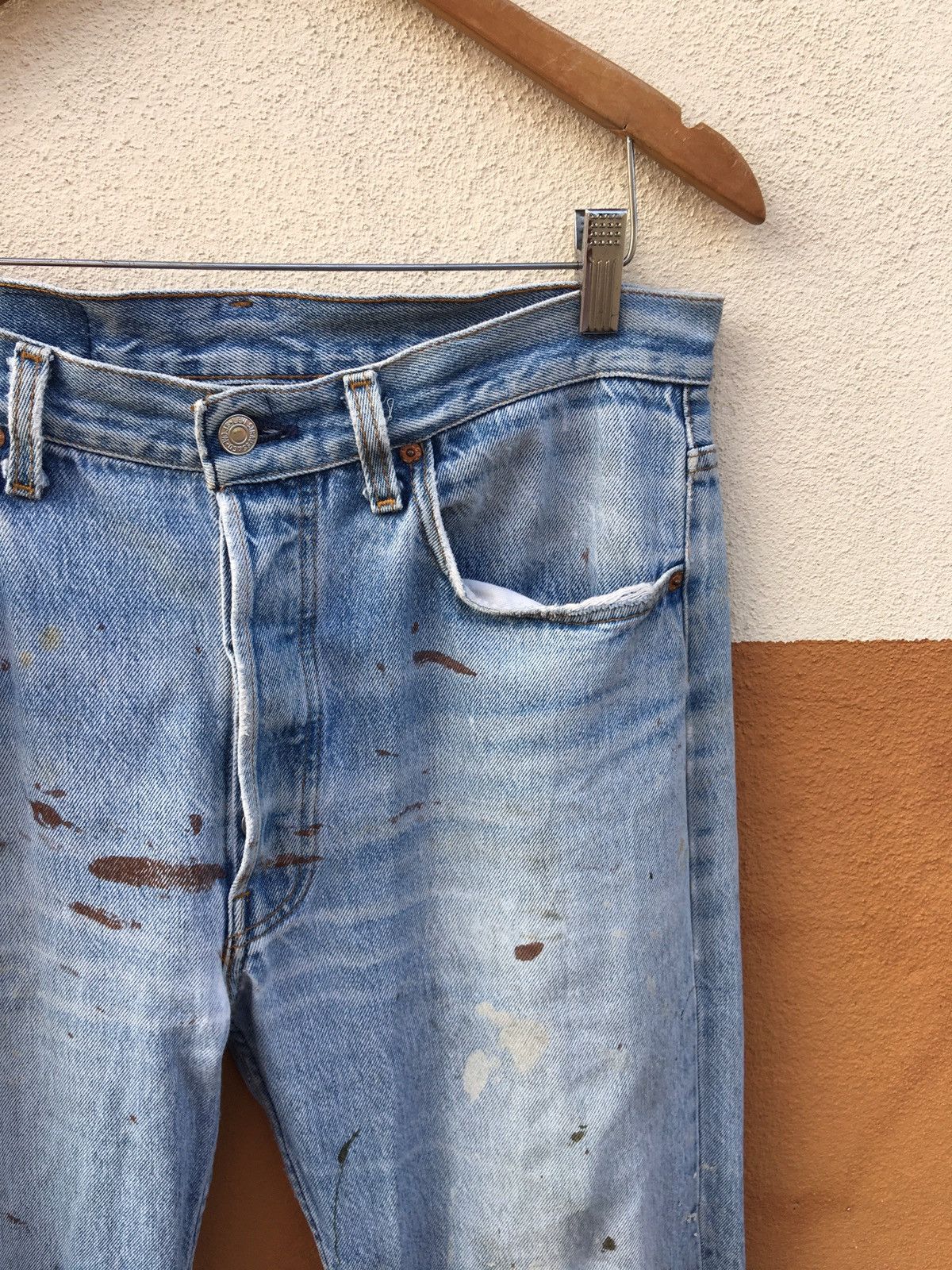Levi's × Levi's Vintage Clothing × Vintage Vintage Levis 501 Distressed Jeans Size US 32 / EU 48 - 9 Thumbnail