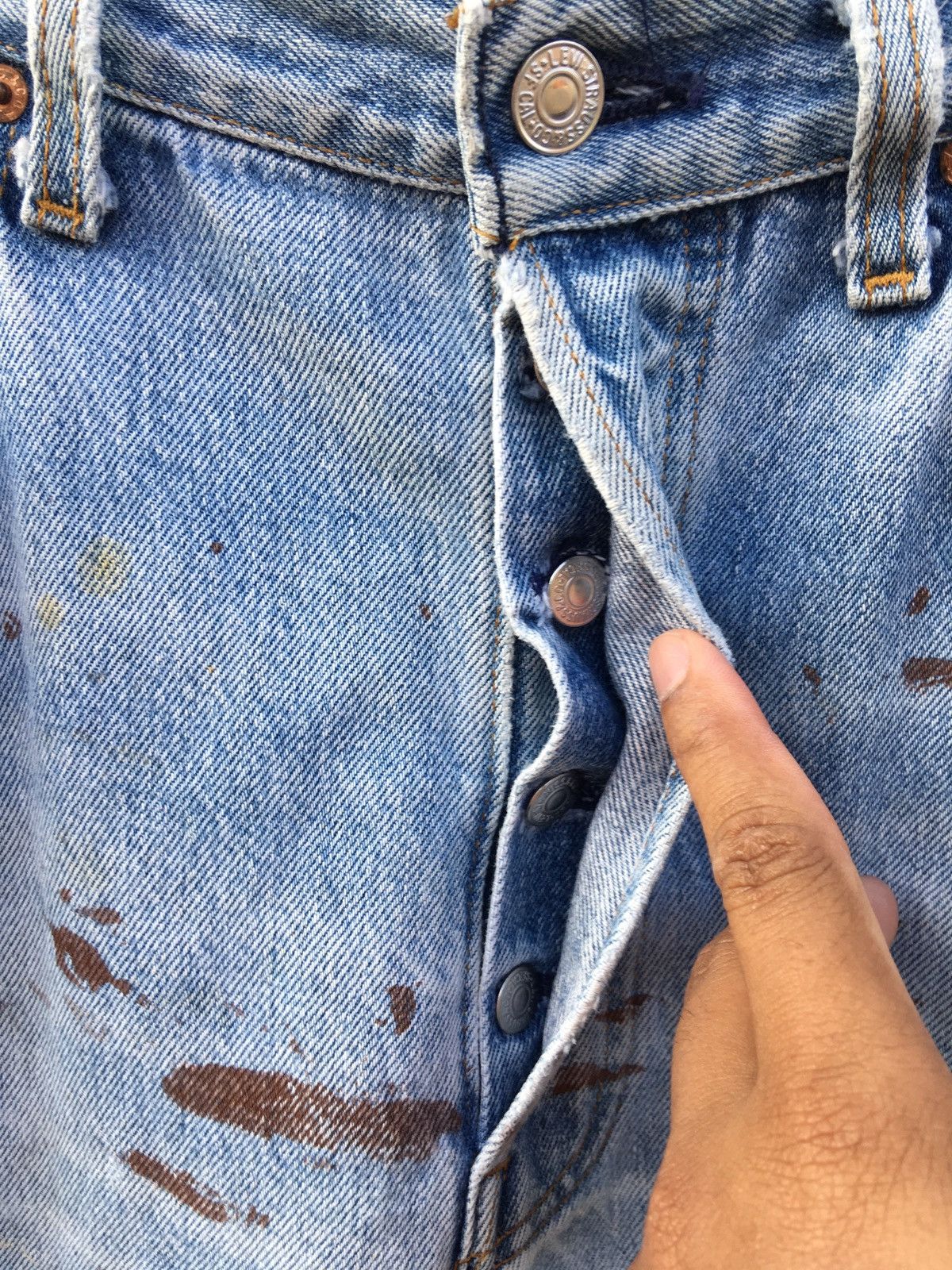 Levi's × Levi's Vintage Clothing × Vintage Vintage Levis 501 Distressed Jeans Size US 32 / EU 48 - 10 Thumbnail
