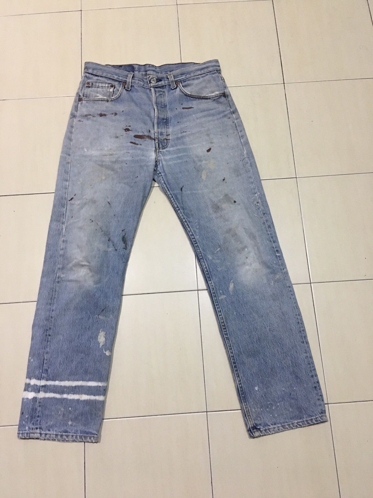Levi's × Levi's Vintage Clothing × Vintage Vintage Levis 501 Distressed Jeans Size US 32 / EU 48 - 13 Thumbnail