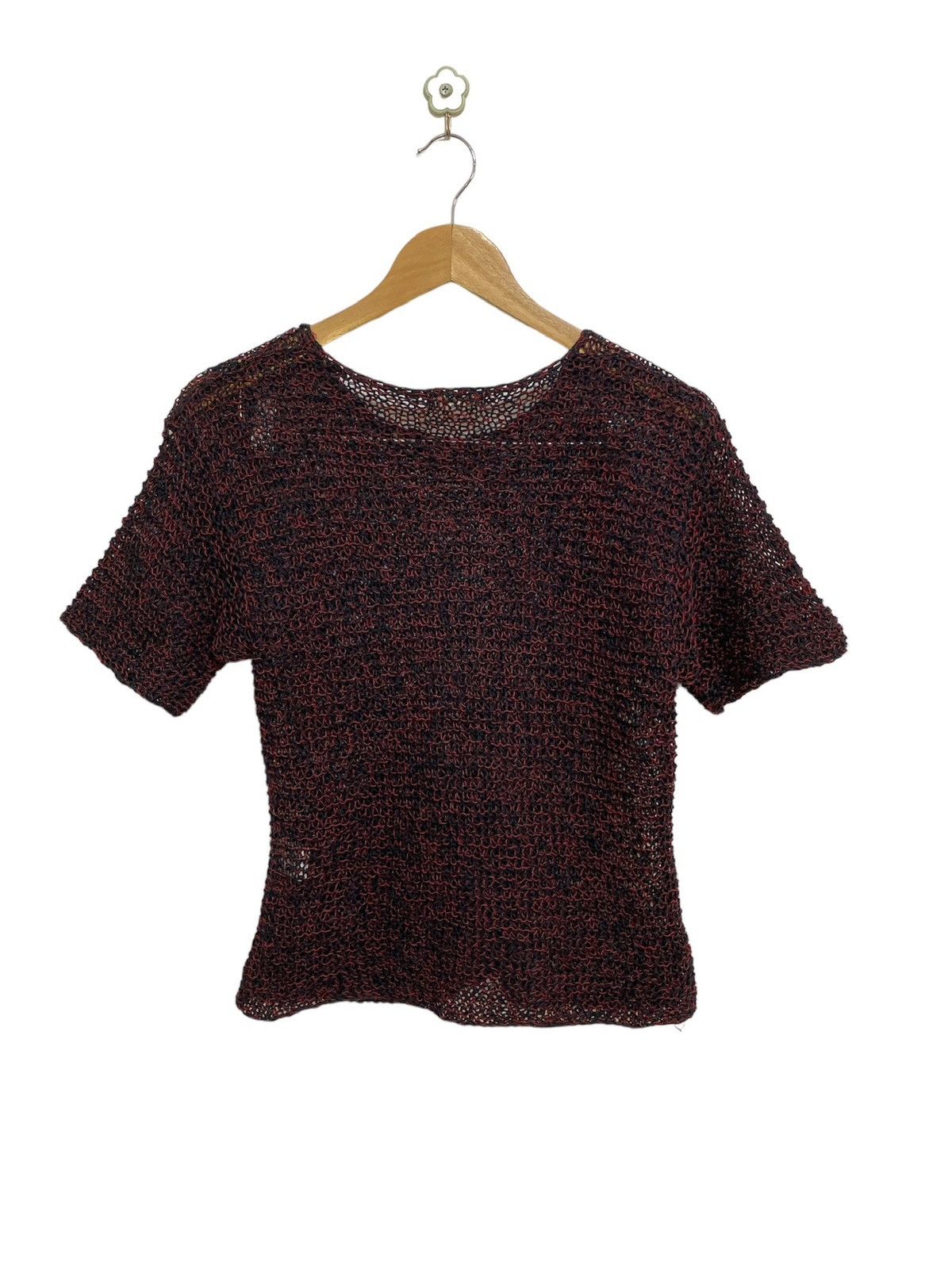 Issey Miyake Vintage Issey Miyake Plantation Crochet Knit Top Size M / US 6-8 / IT 42-44 - 8 Thumbnail