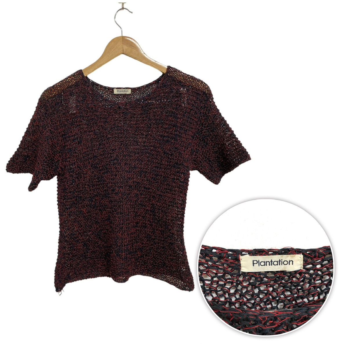 Issey Miyake Vintage Issey Miyake Plantation Crochet Knit Top Size M / US 6-8 / IT 42-44 - 1 Thumbnail