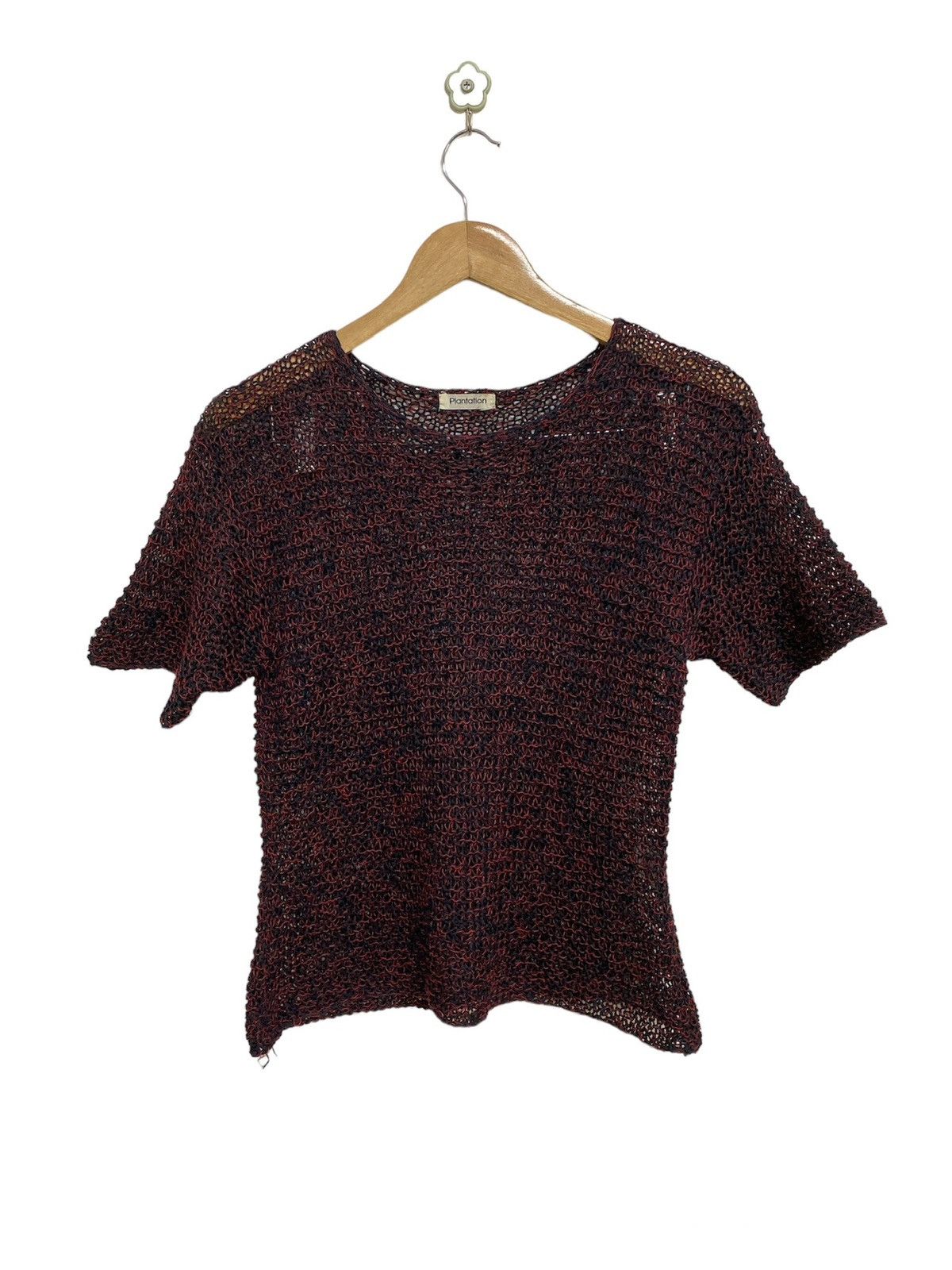 Issey Miyake Vintage Issey Miyake Plantation Crochet Knit Top Size M / US 6-8 / IT 42-44 - 2 Thumbnail