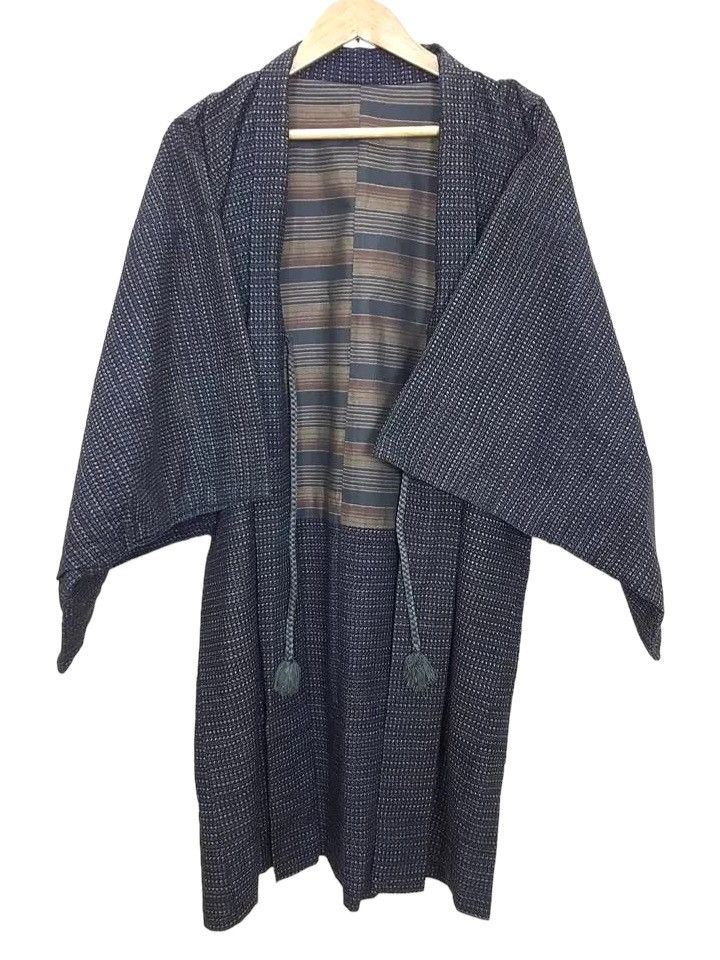 Vintage Fine Woven Vtg. Kikko Noto Jofu Noragi Kimono Jacket Size US M / EU 48-50 / 2 - 2 Thumbnail