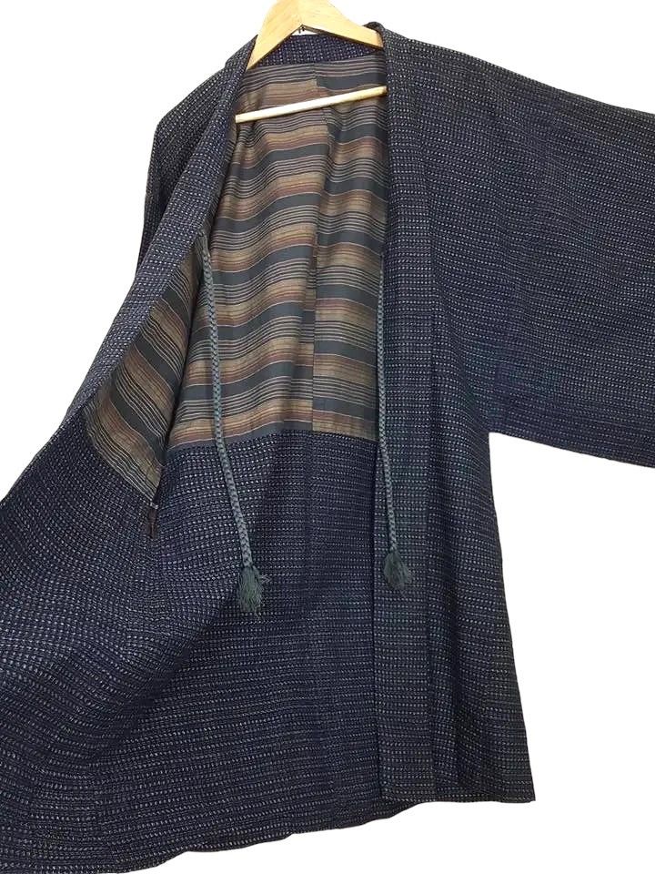 Vintage Fine Woven Vtg. Kikko Noto Jofu Noragi Kimono Jacket Size US M / EU 48-50 / 2 - 4 Thumbnail