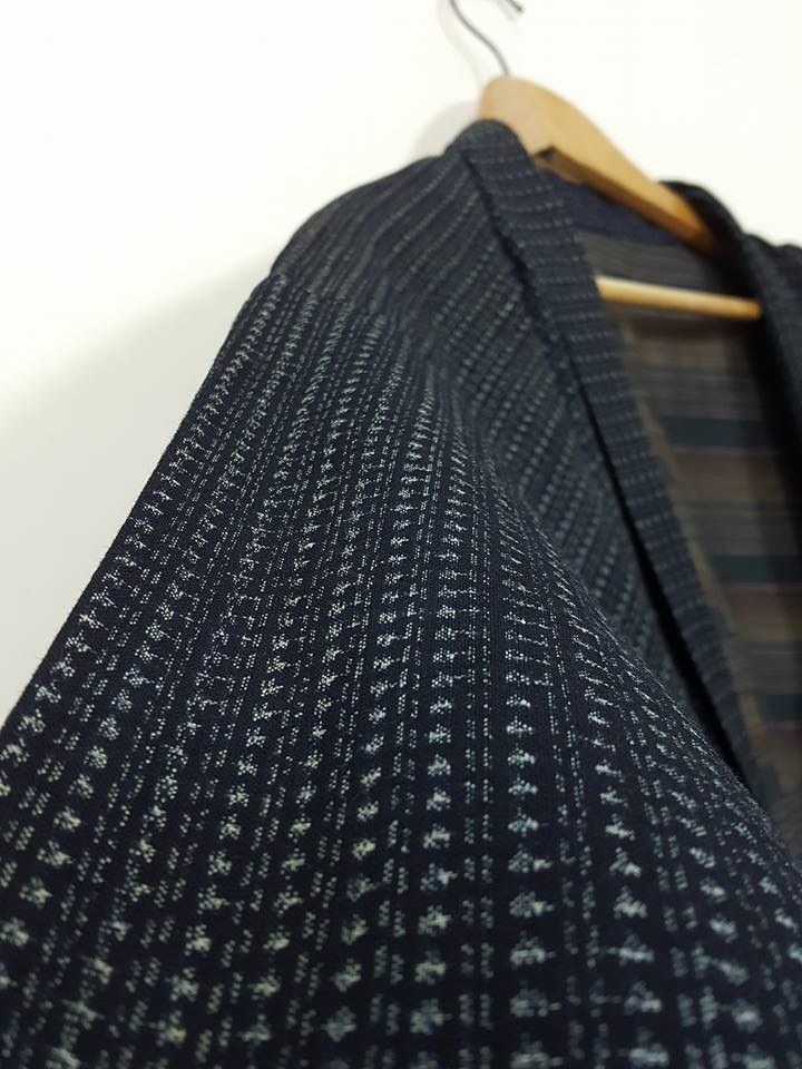 Vintage Fine Woven Vtg. Kikko Noto Jofu Noragi Kimono Jacket Size US M / EU 48-50 / 2 - 6 Thumbnail