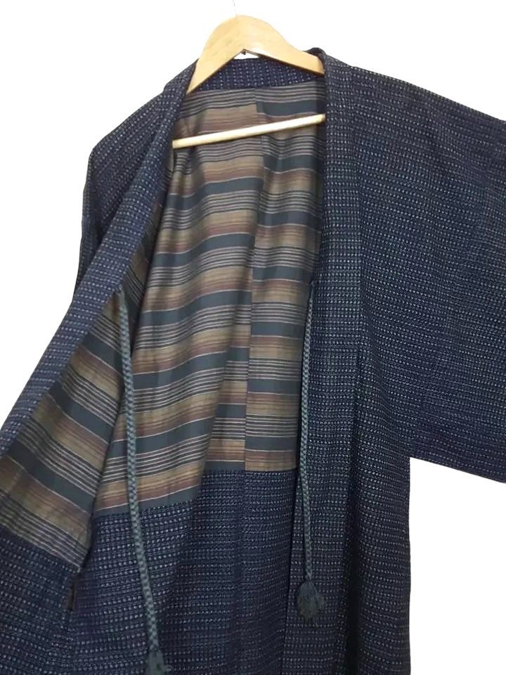 Vintage Fine Woven Vtg. Kikko Noto Jofu Noragi Kimono Jacket Size US M / EU 48-50 / 2 - 1 Thumbnail
