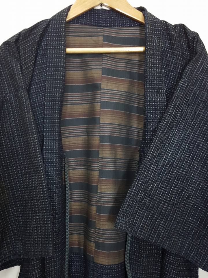Vintage Fine Woven Vtg. Kikko Noto Jofu Noragi Kimono Jacket Size US M / EU 48-50 / 2 - 7 Thumbnail