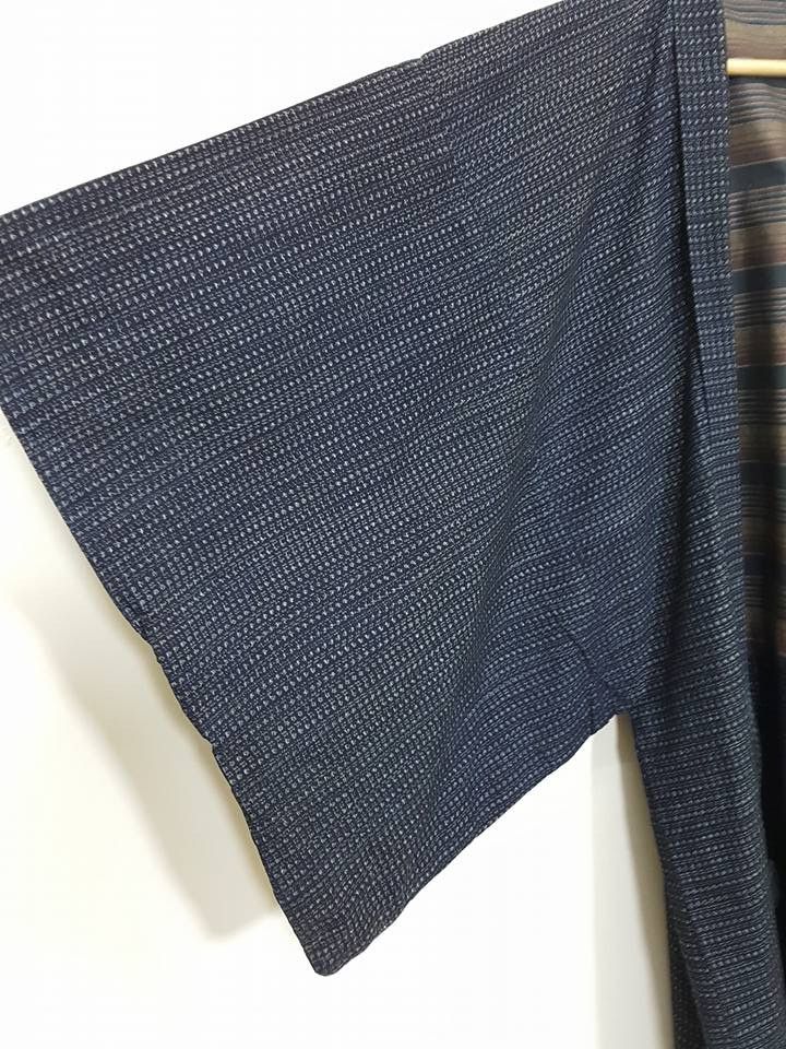Vintage Fine Woven Vtg. Kikko Noto Jofu Noragi Kimono Jacket Size US M / EU 48-50 / 2 - 9 Thumbnail