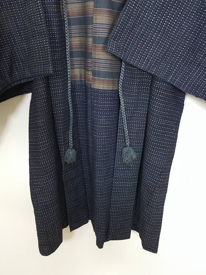 Vintage Fine Woven Vtg. Kikko Noto Jofu Noragi Kimono Jacket Size US M / EU 48-50 / 2 - 8 Thumbnail