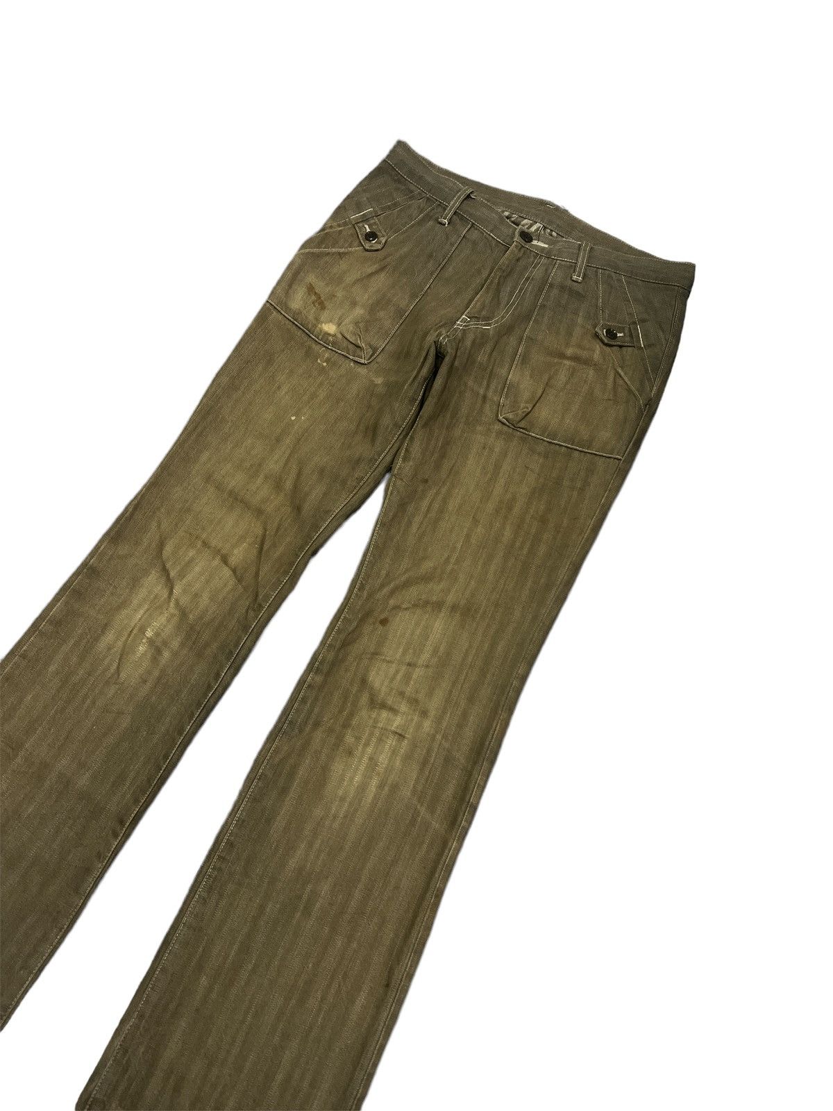 Boycott × Japanese Brand FLARED💥 BOYCOTT BROWN FADED DENIM PANTS Size US 32 / EU 48 - 4 Thumbnail