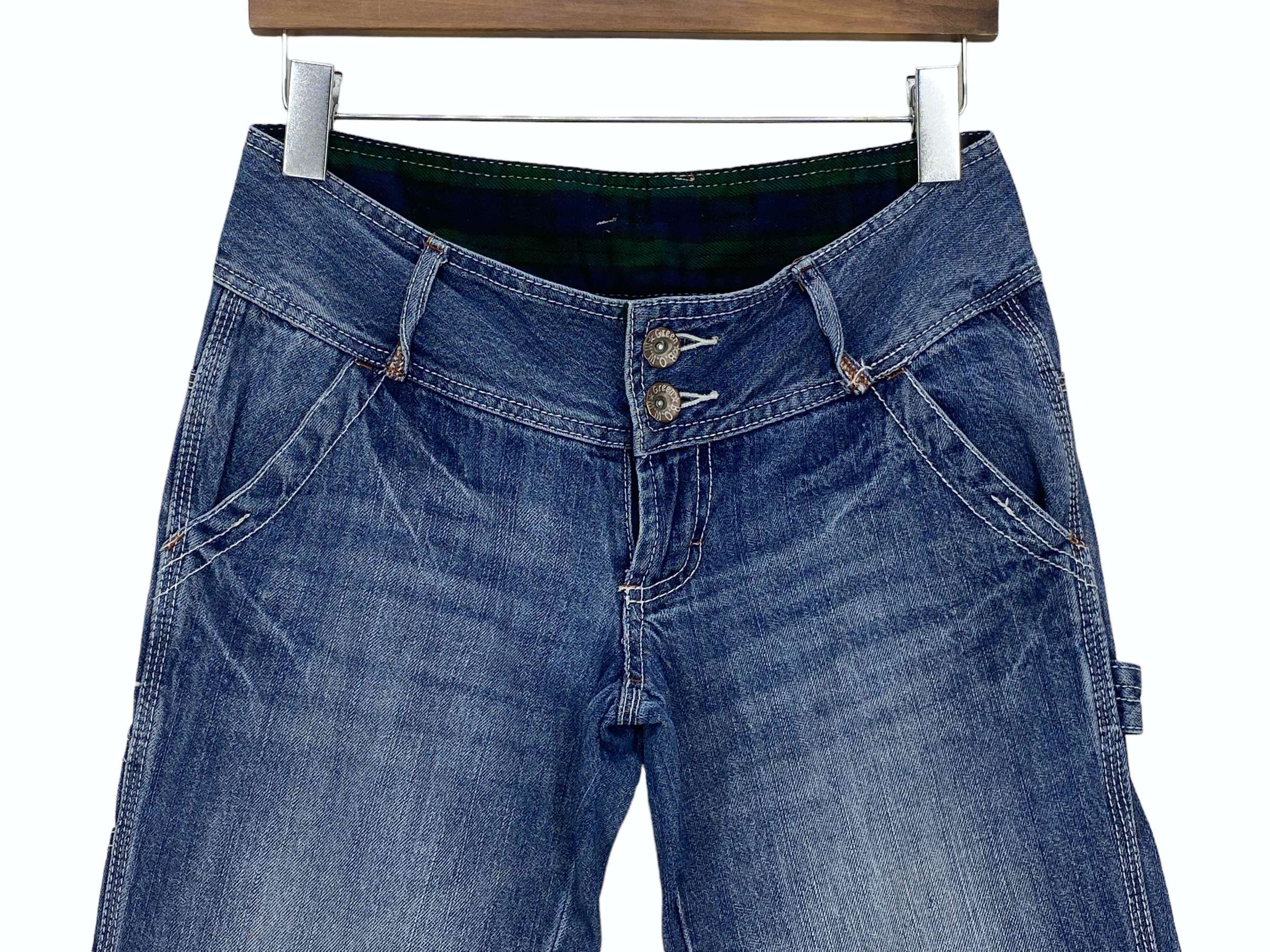 Japanese Brand Boww Green Carpenter Pants Hickory Skateboard Pants Size US 29 - 3 Thumbnail