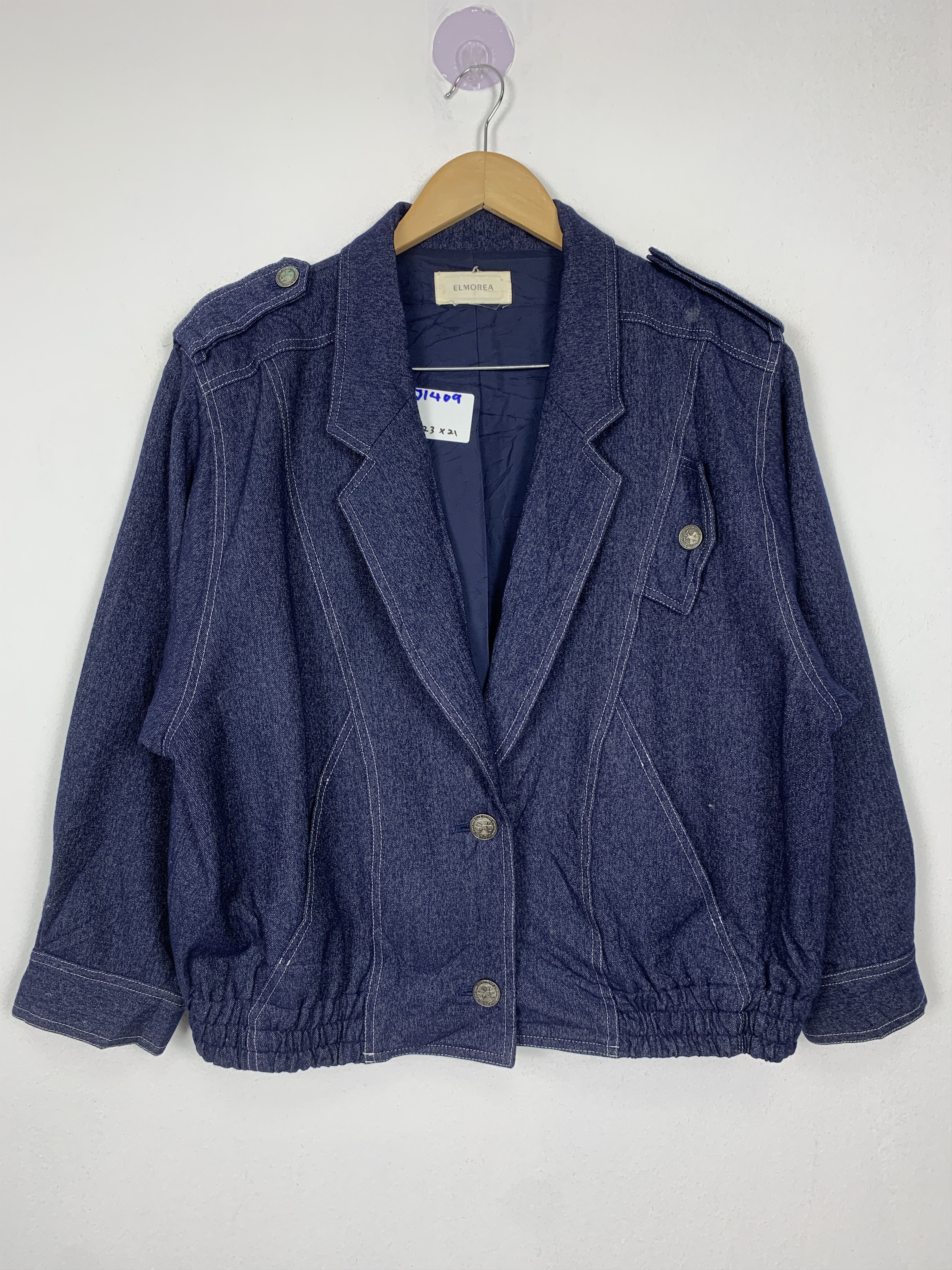 Japanese Brand Vintage ELMOREA Button Up Blazzer Design Jacket J1409 Size US M / EU 48-50 / 2 - 1 Thumbnail
