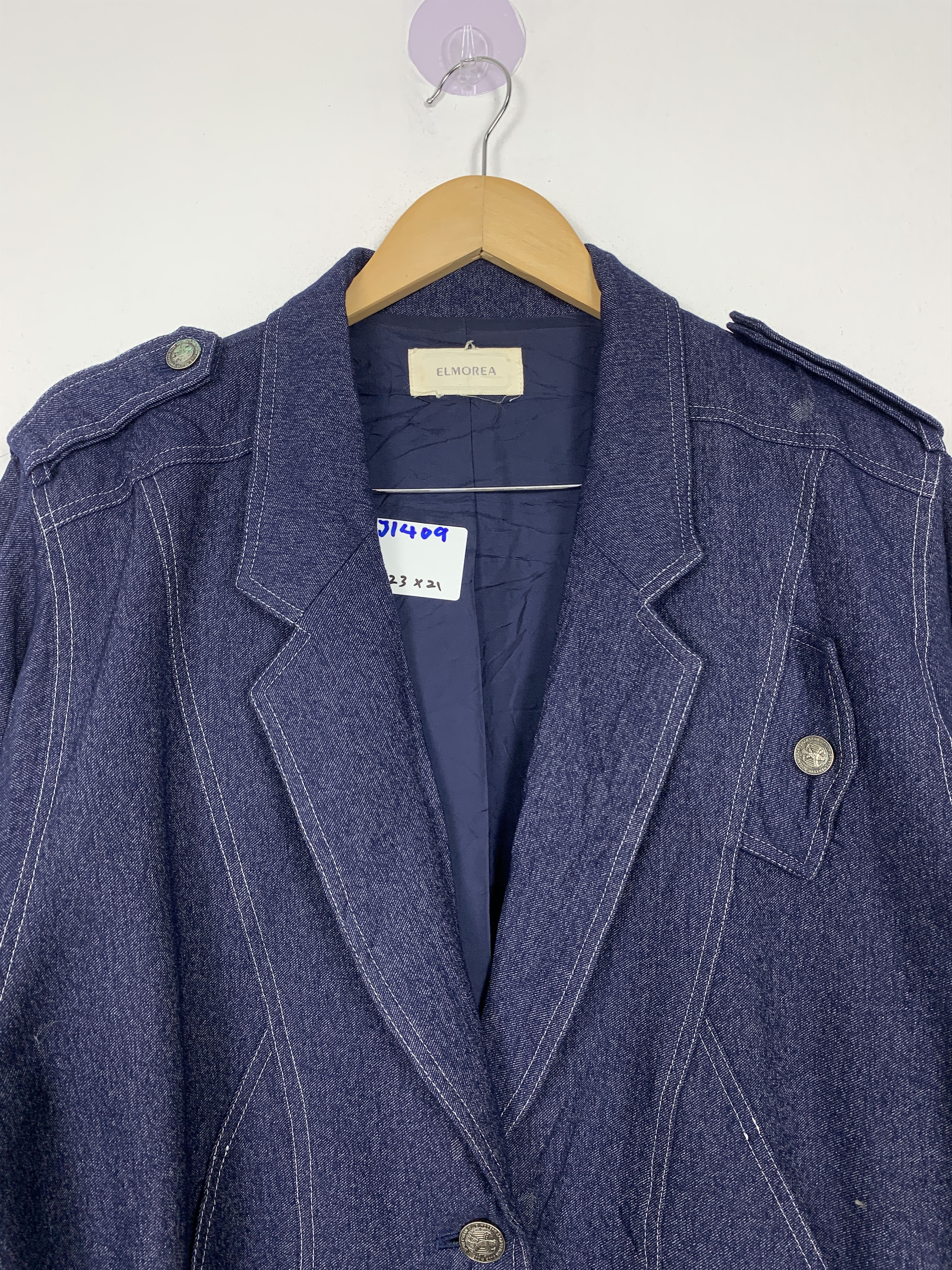 Japanese Brand Vintage ELMOREA Button Up Blazzer Design Jacket J1409 Size US M / EU 48-50 / 2 - 2 Thumbnail
