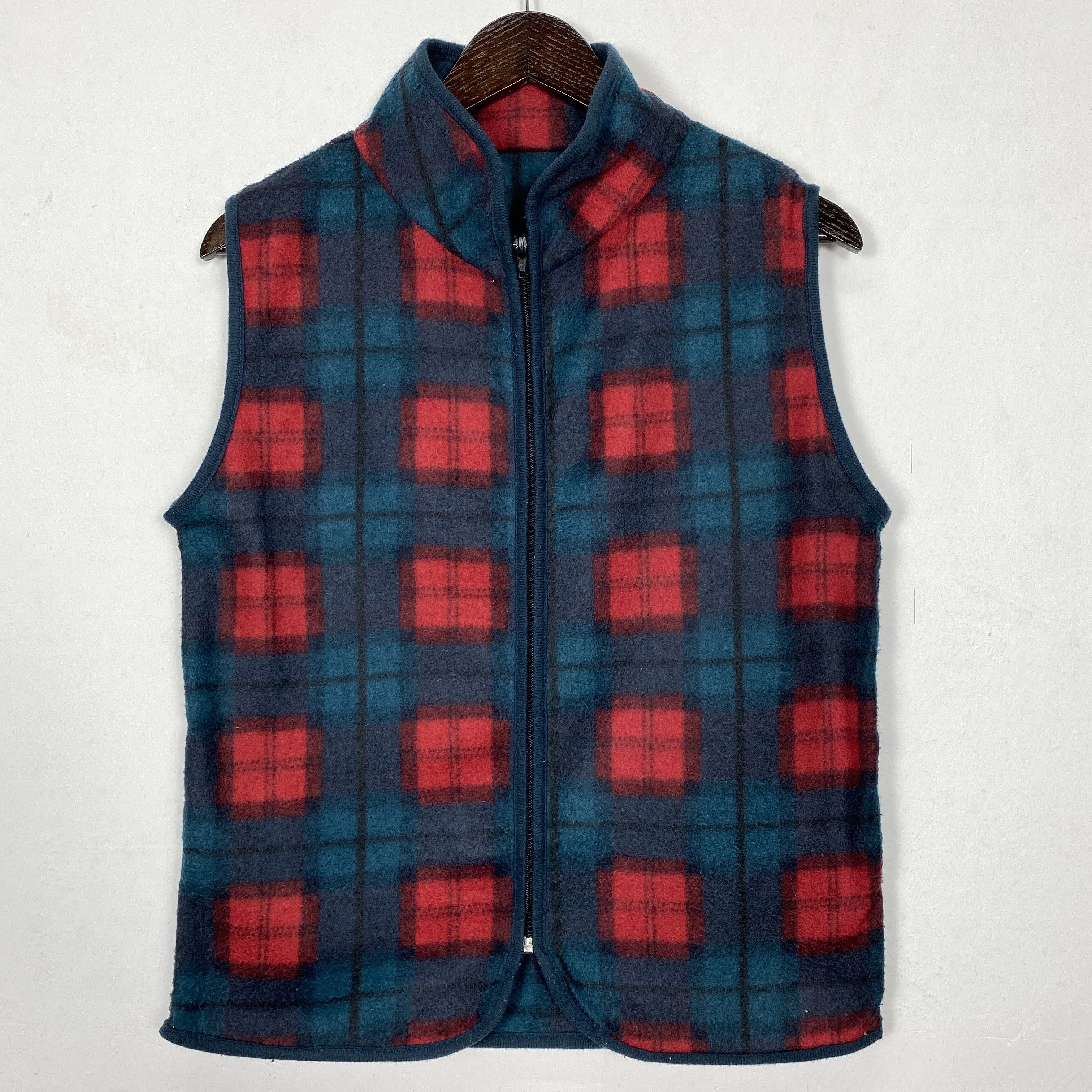 image of Vintage Checkered Gilet, Men's (Size Medium)