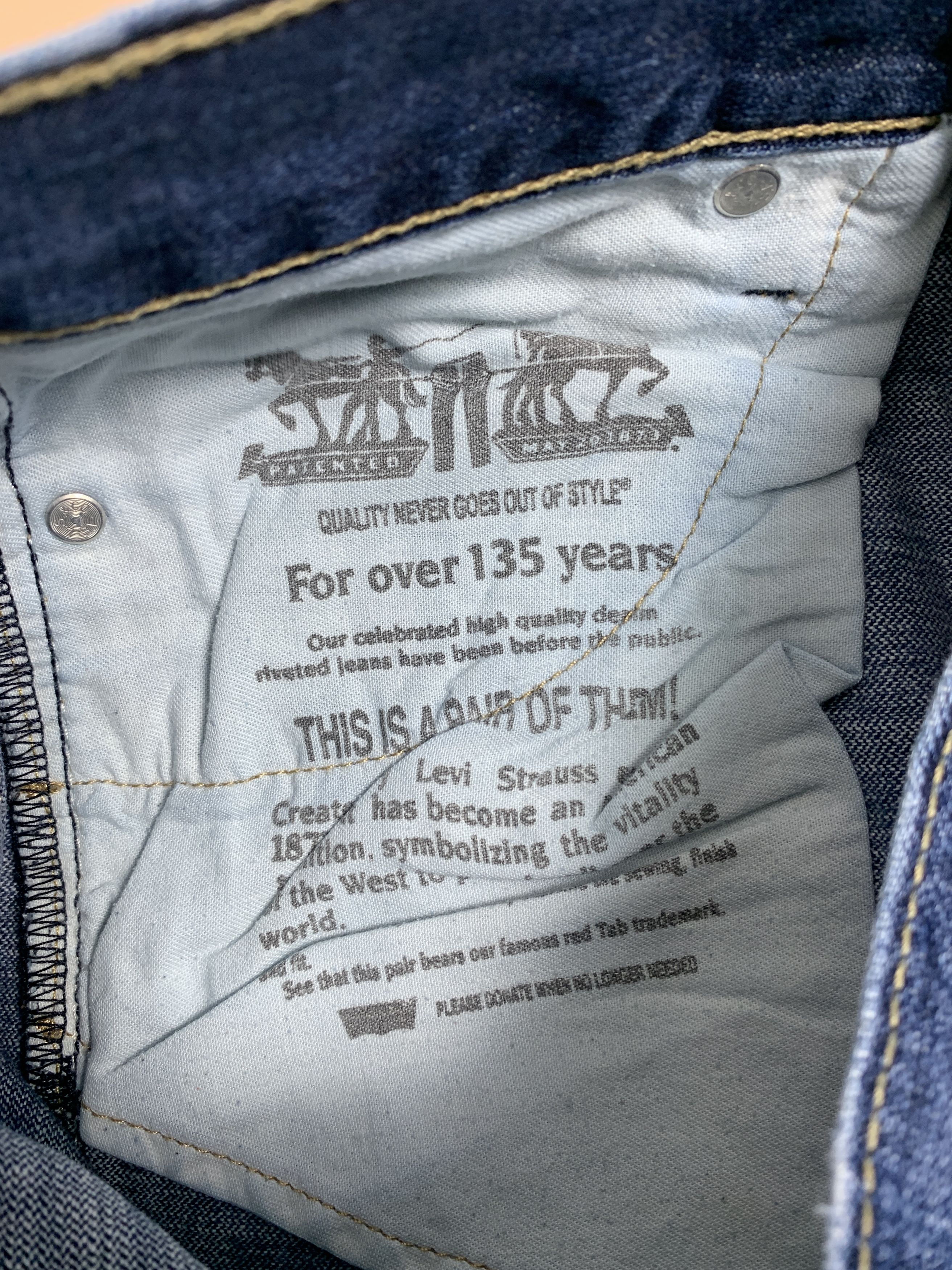 Levi's × Vintage Vintage LEVI'S 513 Distressed Faded StraightCut Mid Wash Size US 28 / EU 44 - 10 Thumbnail