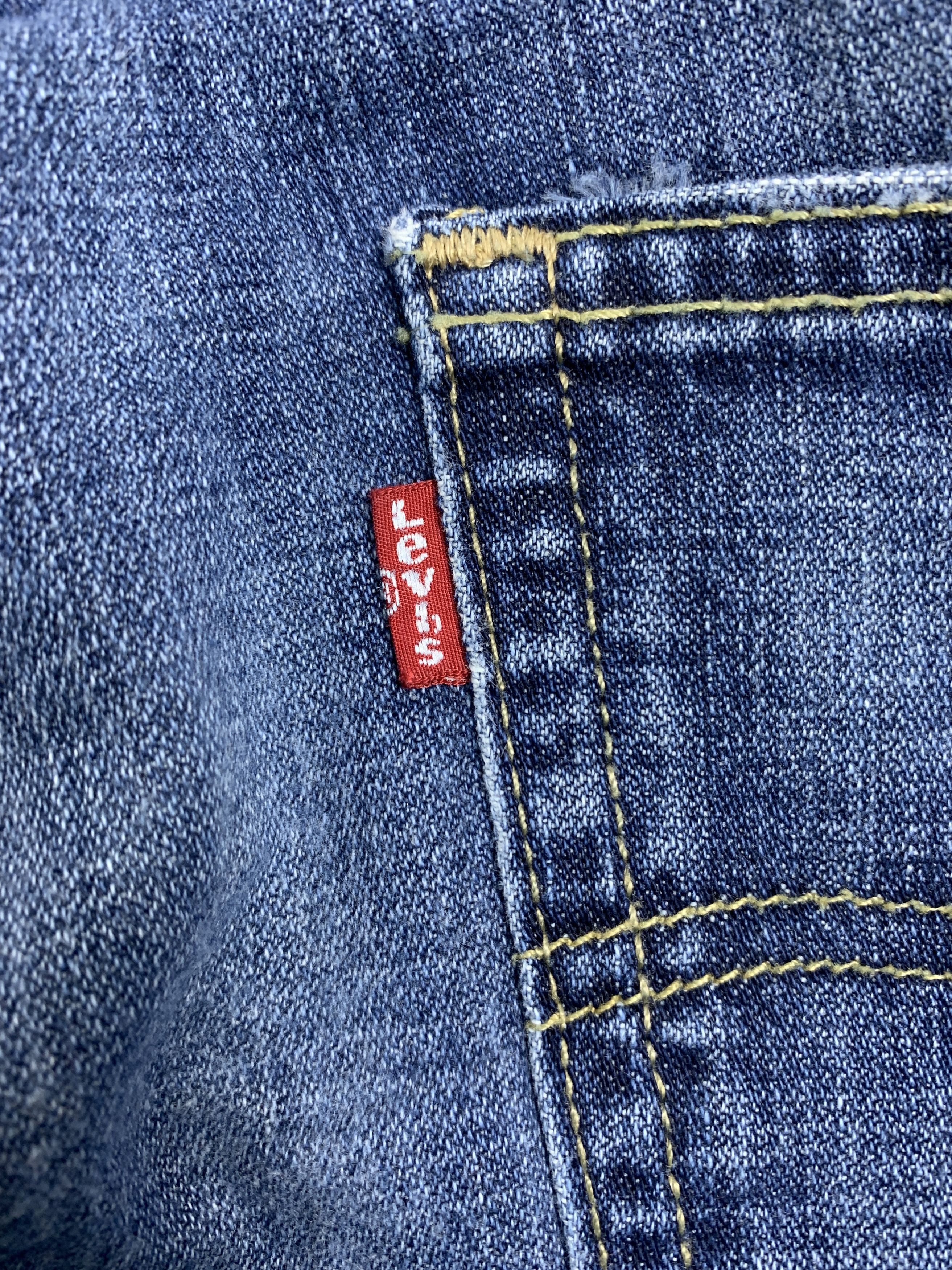 Levi's × Vintage Vintage LEVI'S 513 Distressed Faded StraightCut Mid Wash Size US 28 / EU 44 - 9 Thumbnail