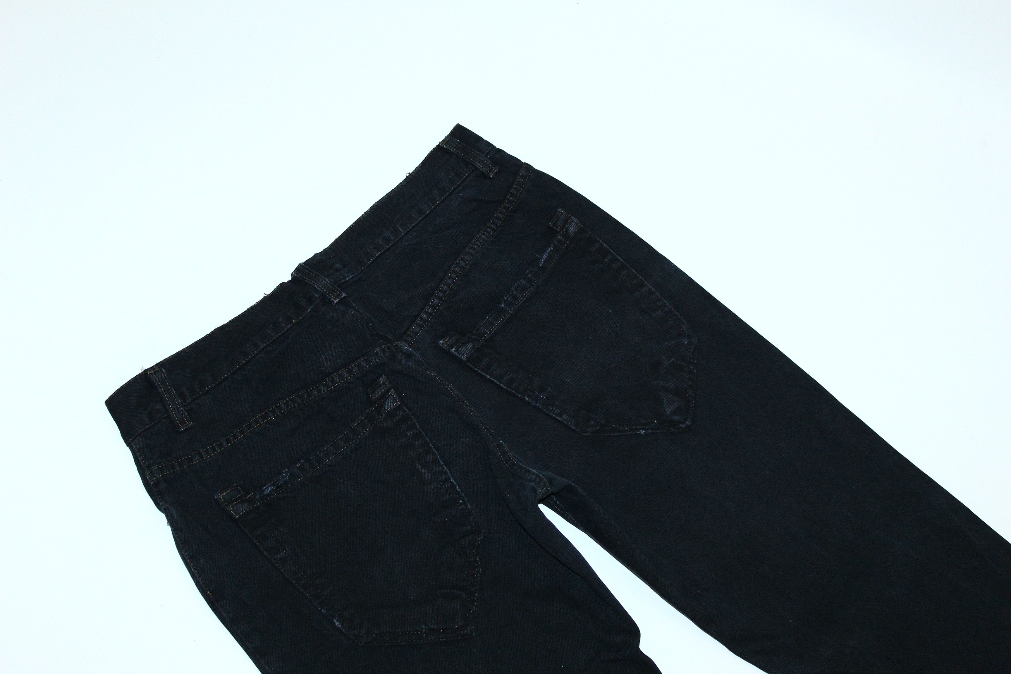 John Richmond John Richmond Punk Distressed Low Rise Skinny Black Jeans Size US 32 / EU 48 - 5 Thumbnail