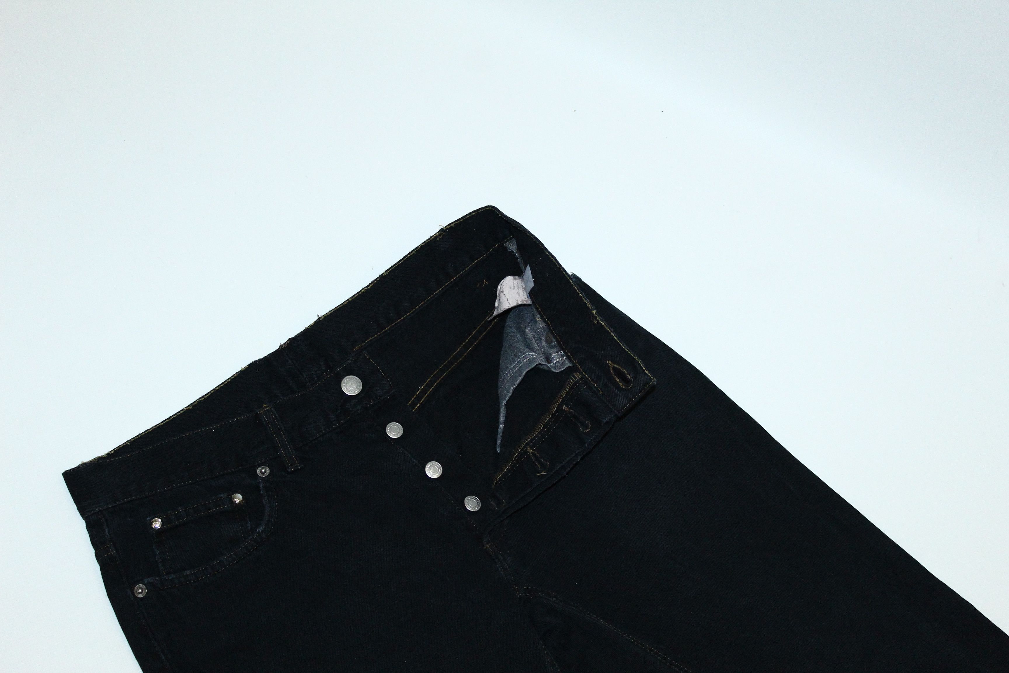 John Richmond John Richmond Punk Distressed Low Rise Skinny Black Jeans Size US 32 / EU 48 - 4 Thumbnail