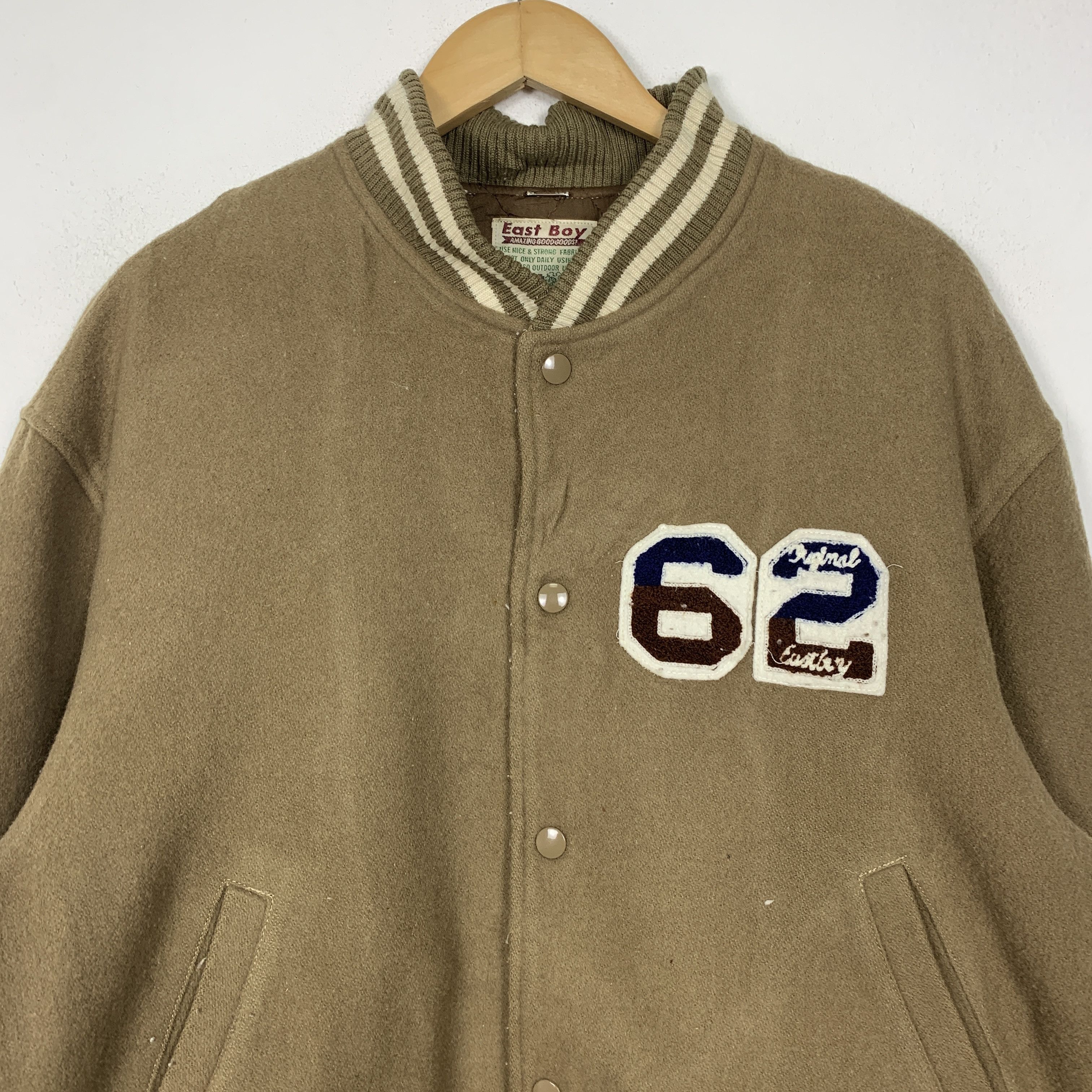 MLB Vintage East Boy Quilted Lining Varsity Jacket J1471 Size US S / EU 44-46 / 1 - 3 Thumbnail