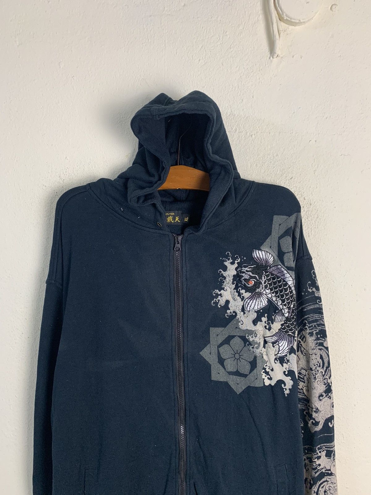 Japanese Brand Fugutaiten Sukajan Koi Fish Hoodie Size US L / EU 52-54 / 3 - 10 Thumbnail