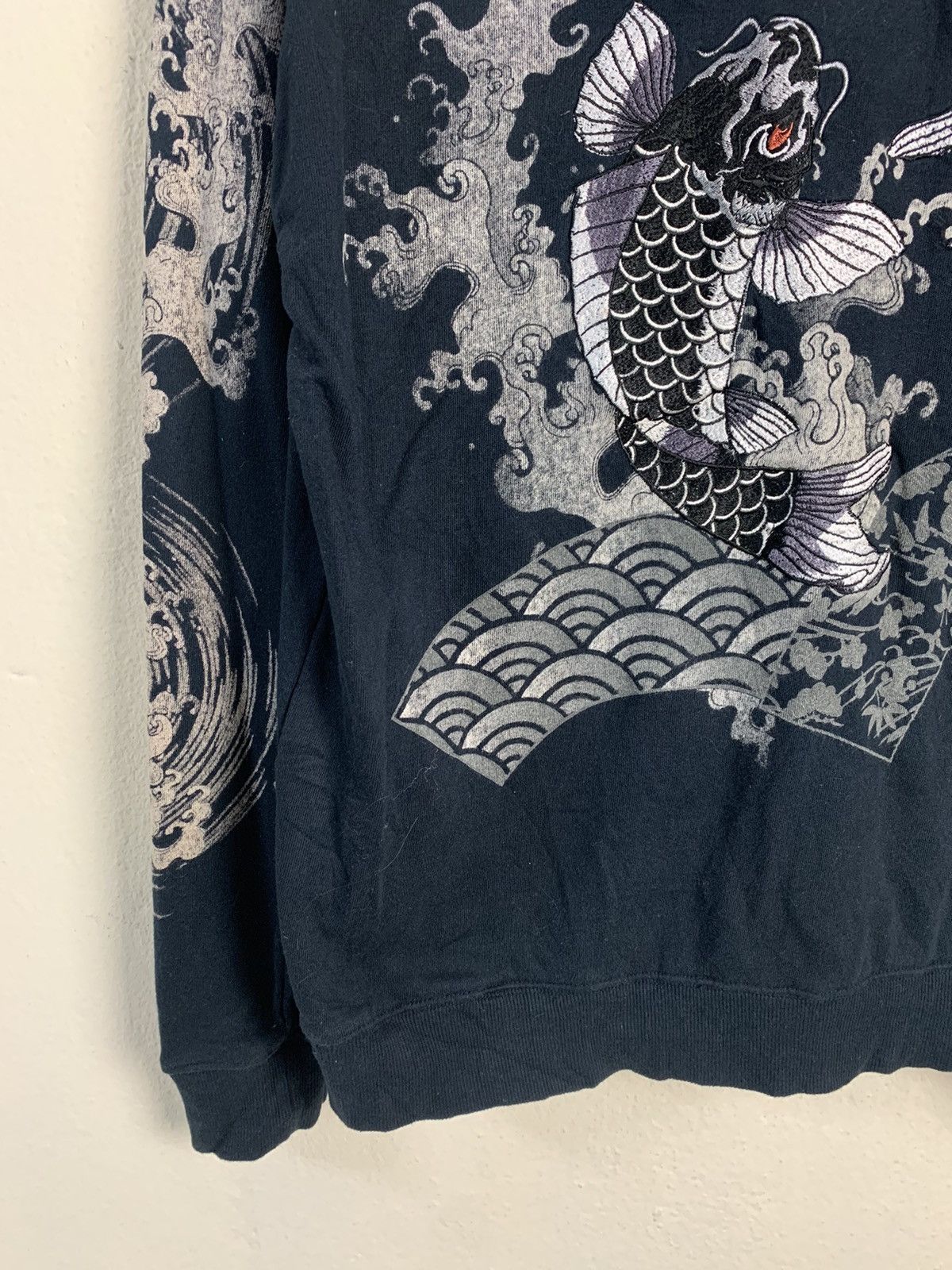 Japanese Brand Fugutaiten Sukajan Koi Fish Hoodie Size US L / EU 52-54 / 3 - 3 Thumbnail