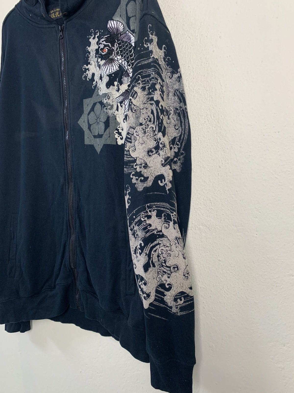 Japanese Brand Fugutaiten Sukajan Koi Fish Hoodie Size US L / EU 52-54 / 3 - 11 Thumbnail