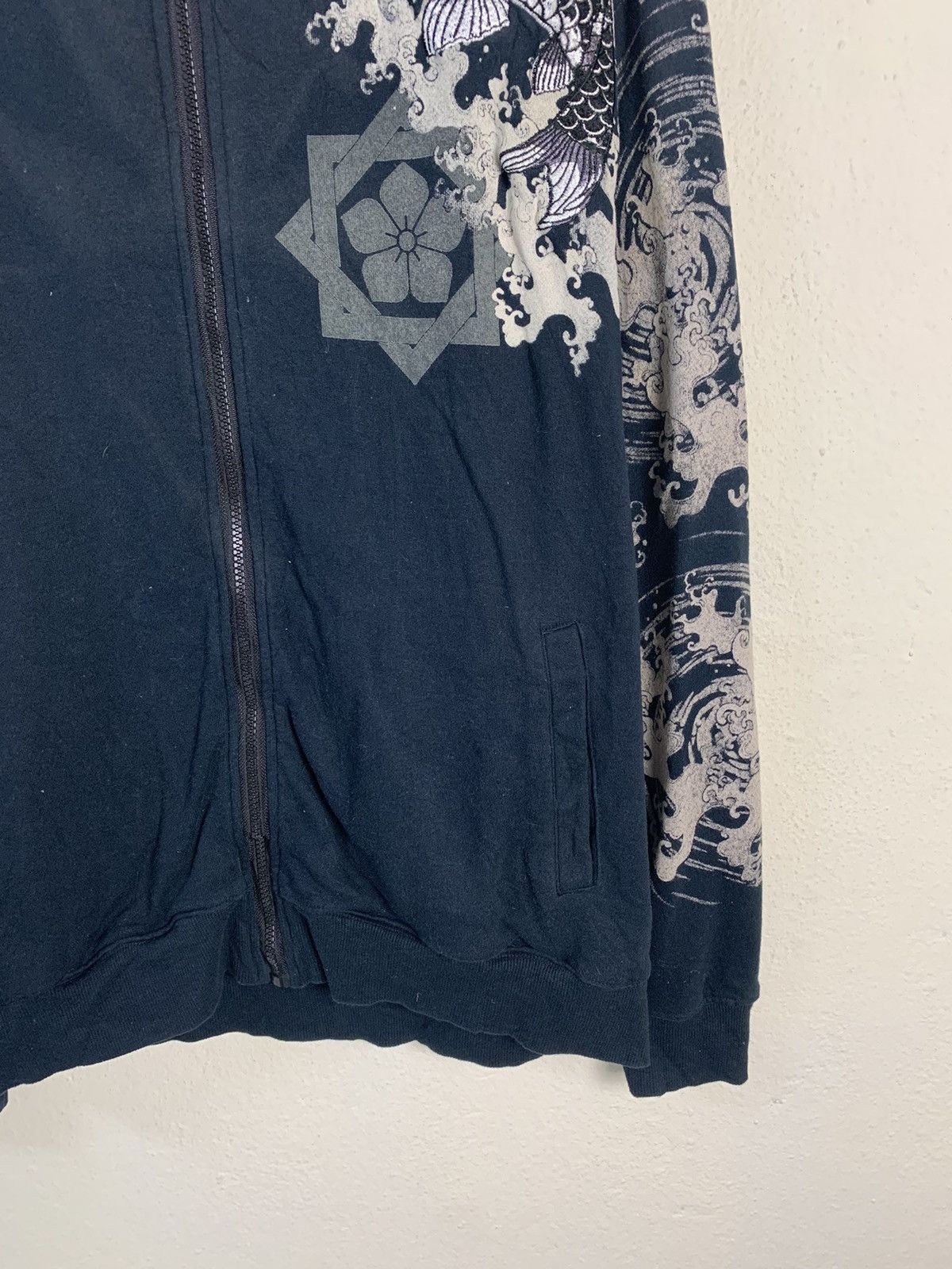 Japanese Brand Fugutaiten Sukajan Koi Fish Hoodie Size US L / EU 52-54 / 3 - 8 Thumbnail