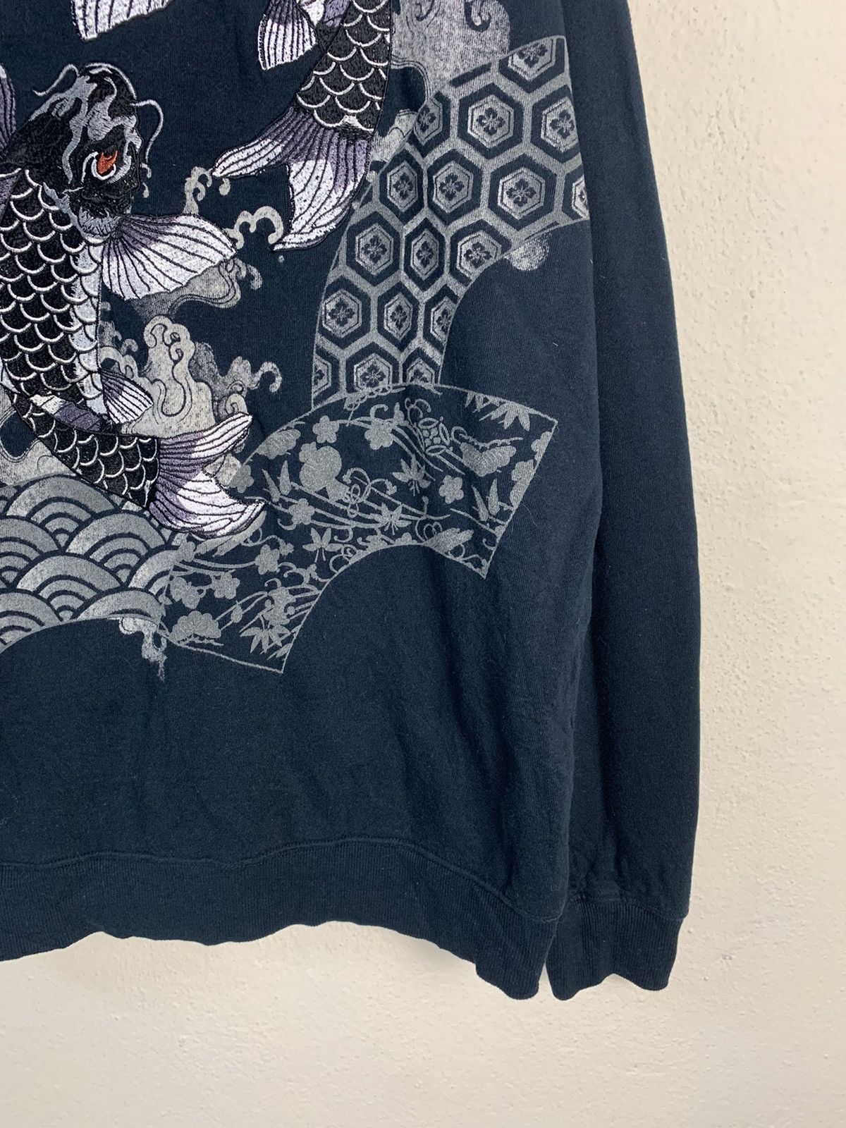 Japanese Brand Fugutaiten Sukajan Koi Fish Hoodie Size US L / EU 52-54 / 3 - 2 Thumbnail