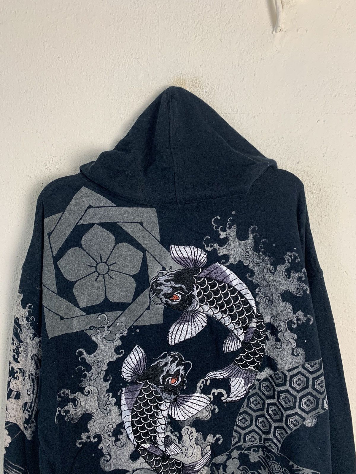 Japanese Brand Fugutaiten Sukajan Koi Fish Hoodie Size US L / EU 52-54 / 3 - 4 Thumbnail