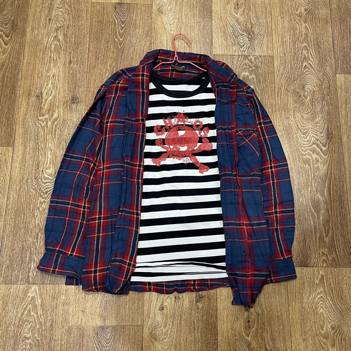 Vintage Vintage 90s Red Blue Plaid Shirt Oversized Grunge Skate XL Size US XL / EU 56 / 4 - 2 Thumbnail