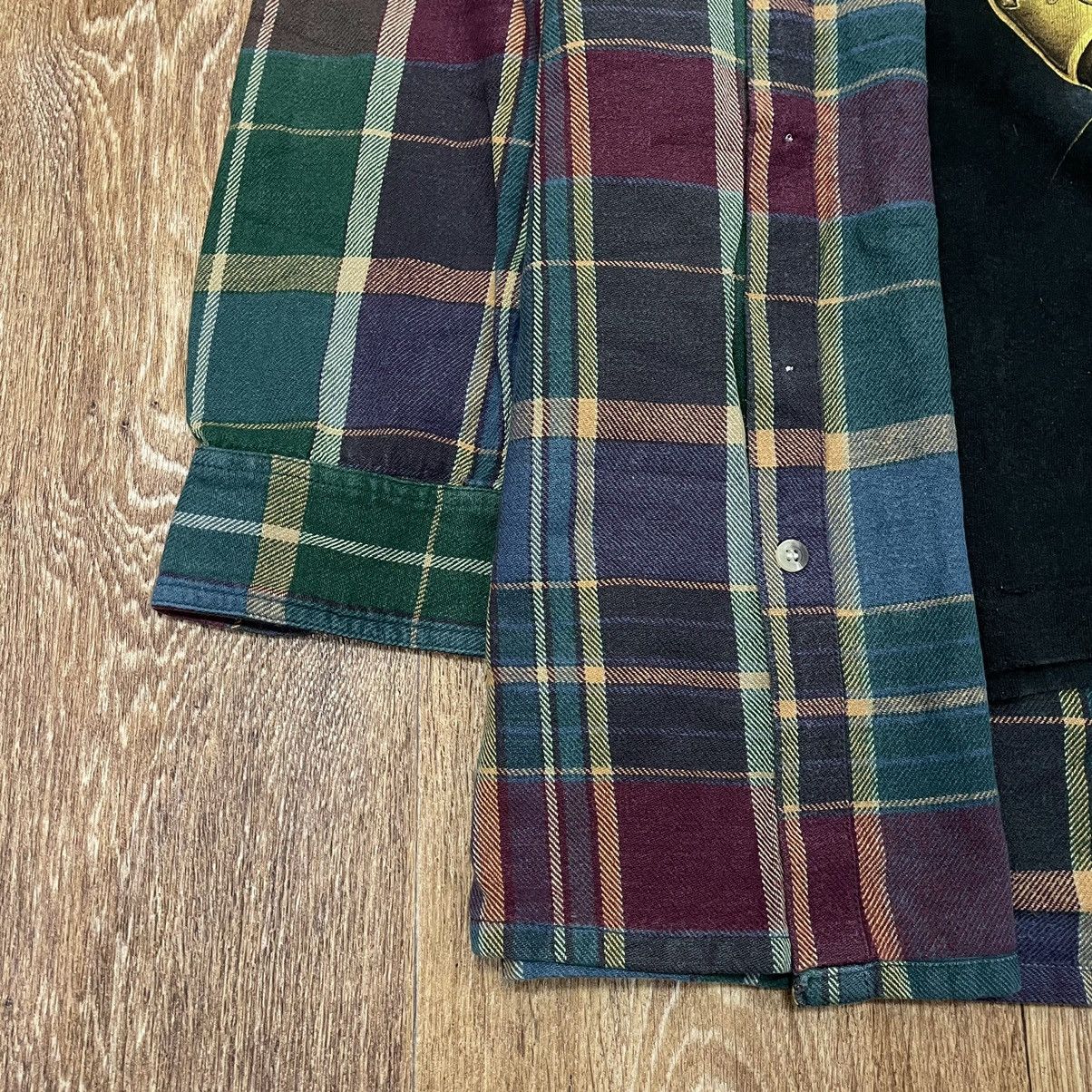 Flannel Vintage Flannel Checkered Shirt Travis Style Size US XL / EU 56 / 4 - 3 Thumbnail