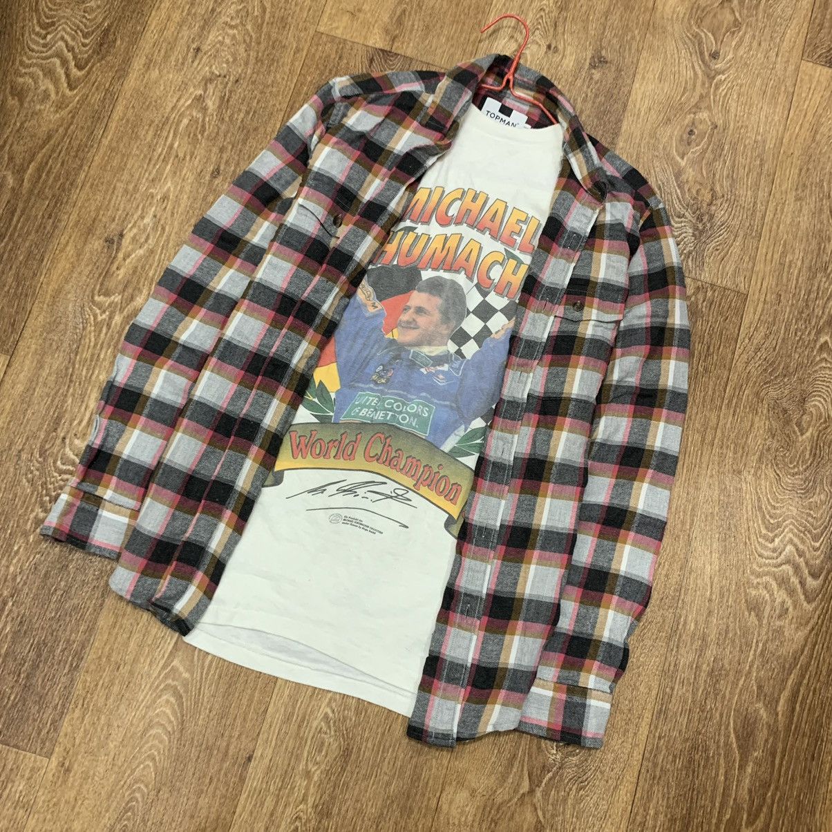 Flannel Vintage 90s Plaid Flannel Shirt Y2K Streetwear Checkered Size US S / EU 44-46 / 1 - 2 Thumbnail