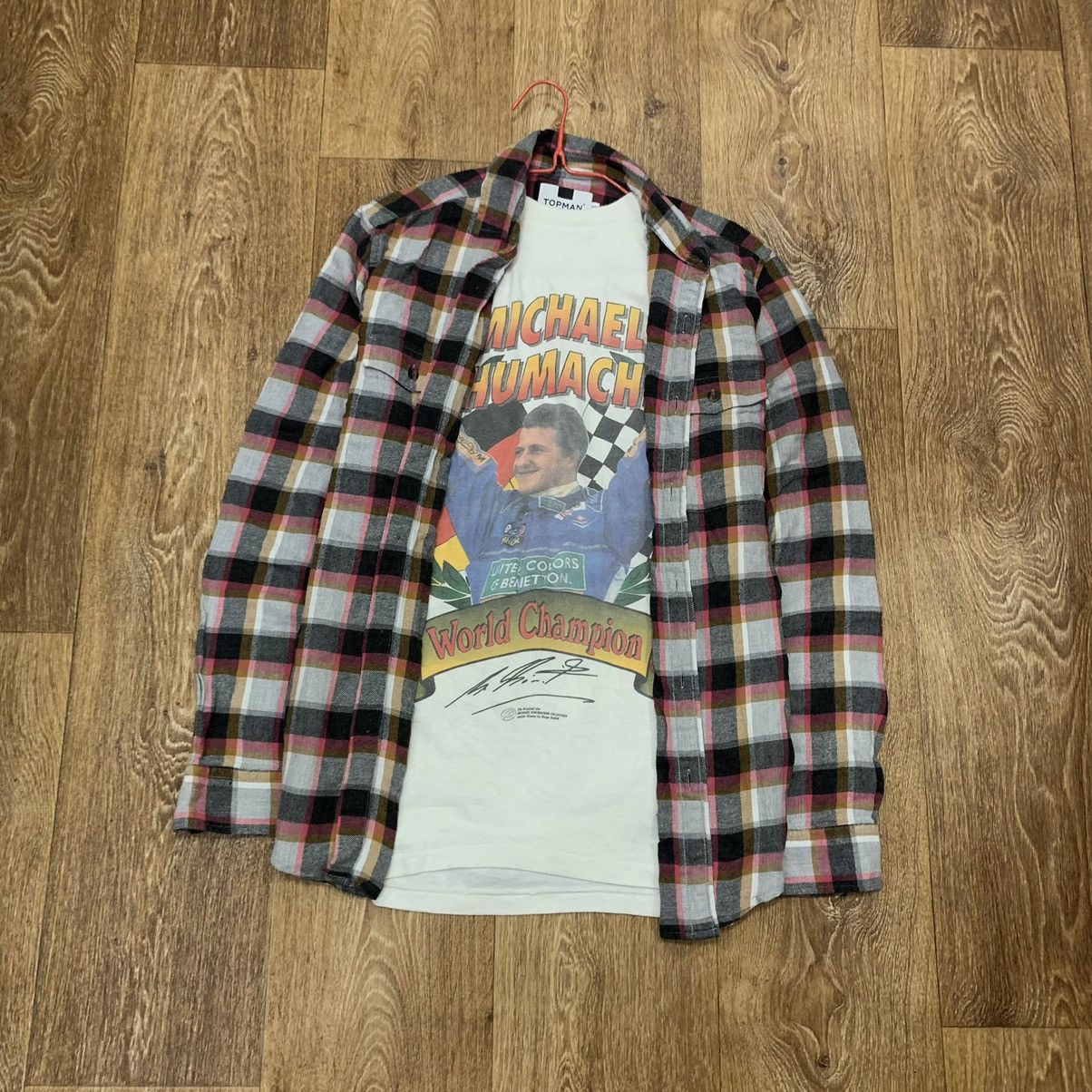 Flannel Vintage 90s Plaid Flannel Shirt Y2K Streetwear Checkered Size US S / EU 44-46 / 1 - 1 Thumbnail