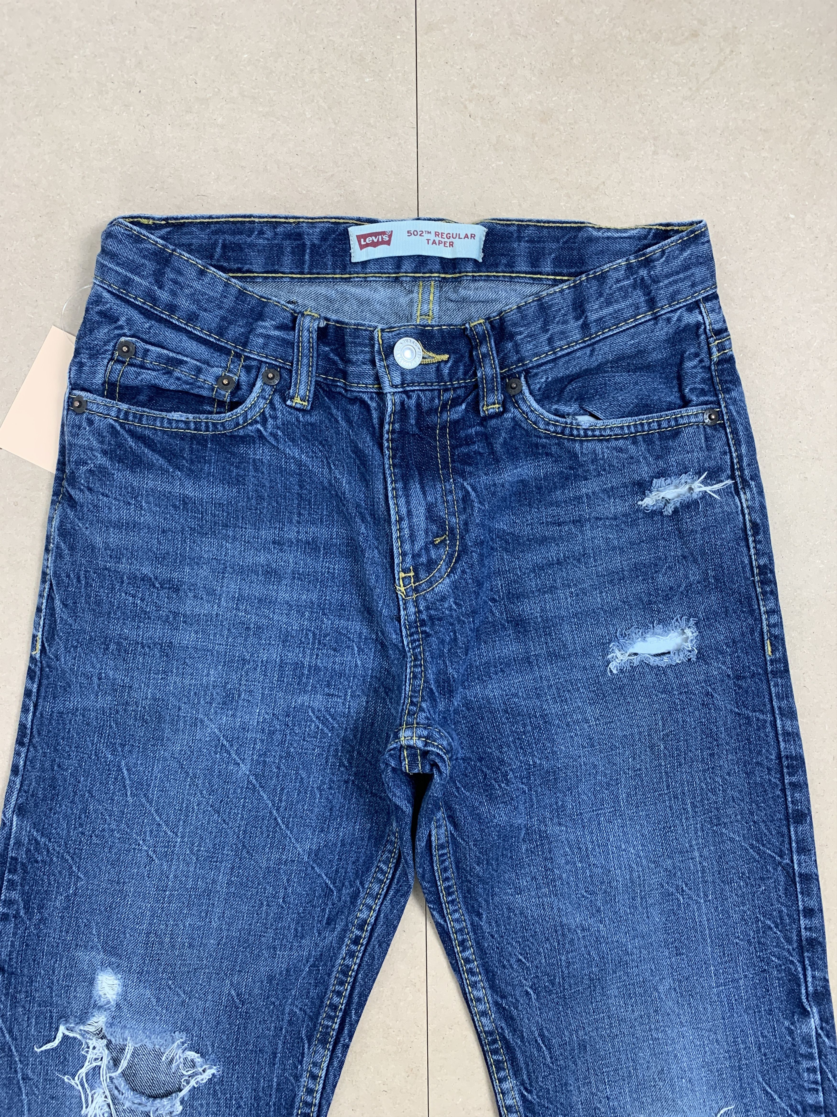 Levi's Vintage Levi's 502 Women Distressed Jeans Size 26" / US 2 / IT 38 - 2 Thumbnail