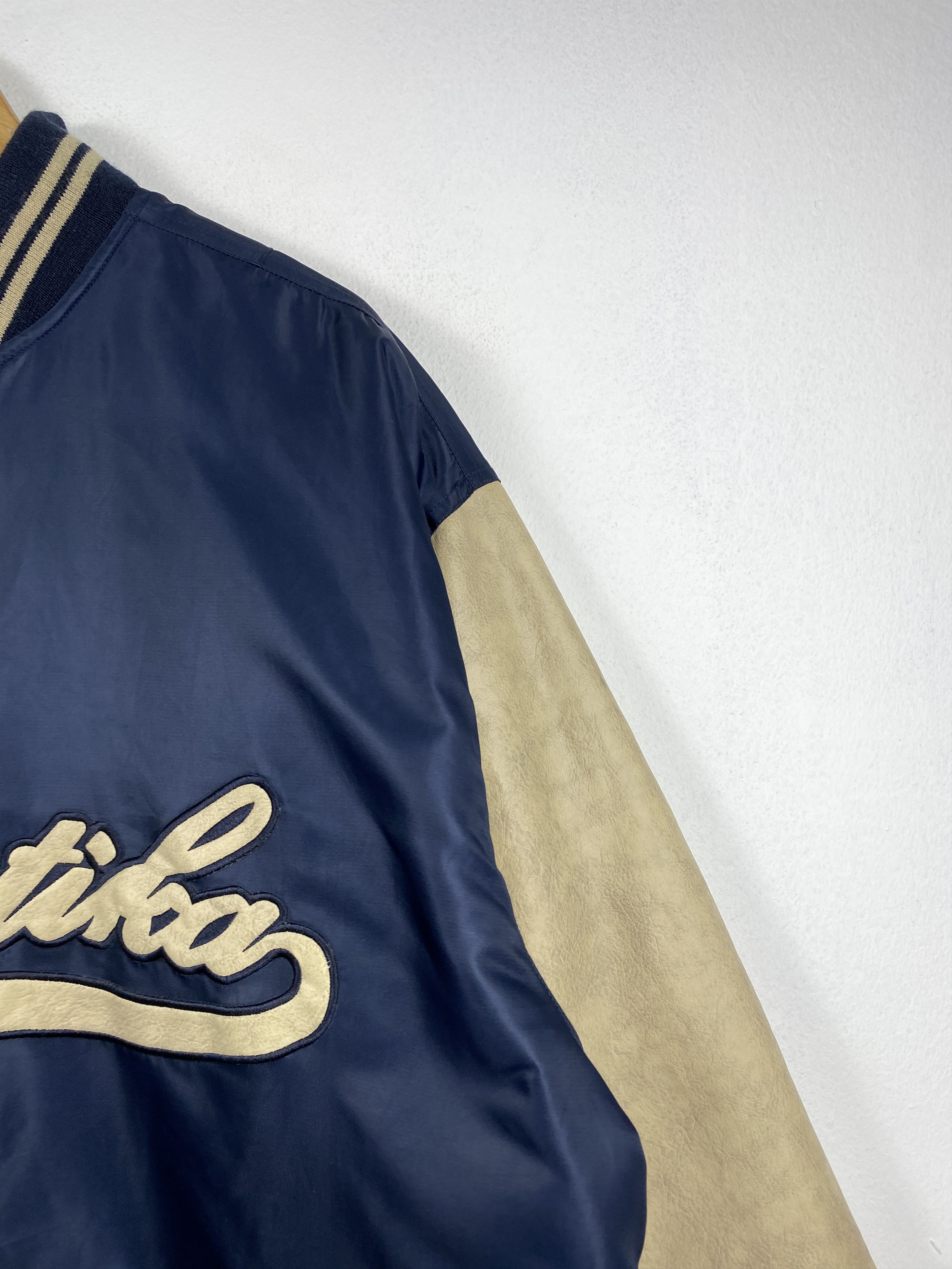 MLB Vintage GALACTIKA JEANS Varsity leather sleeve Jacket J1215 Size US XXL / EU 58 / 5 - 3 Thumbnail