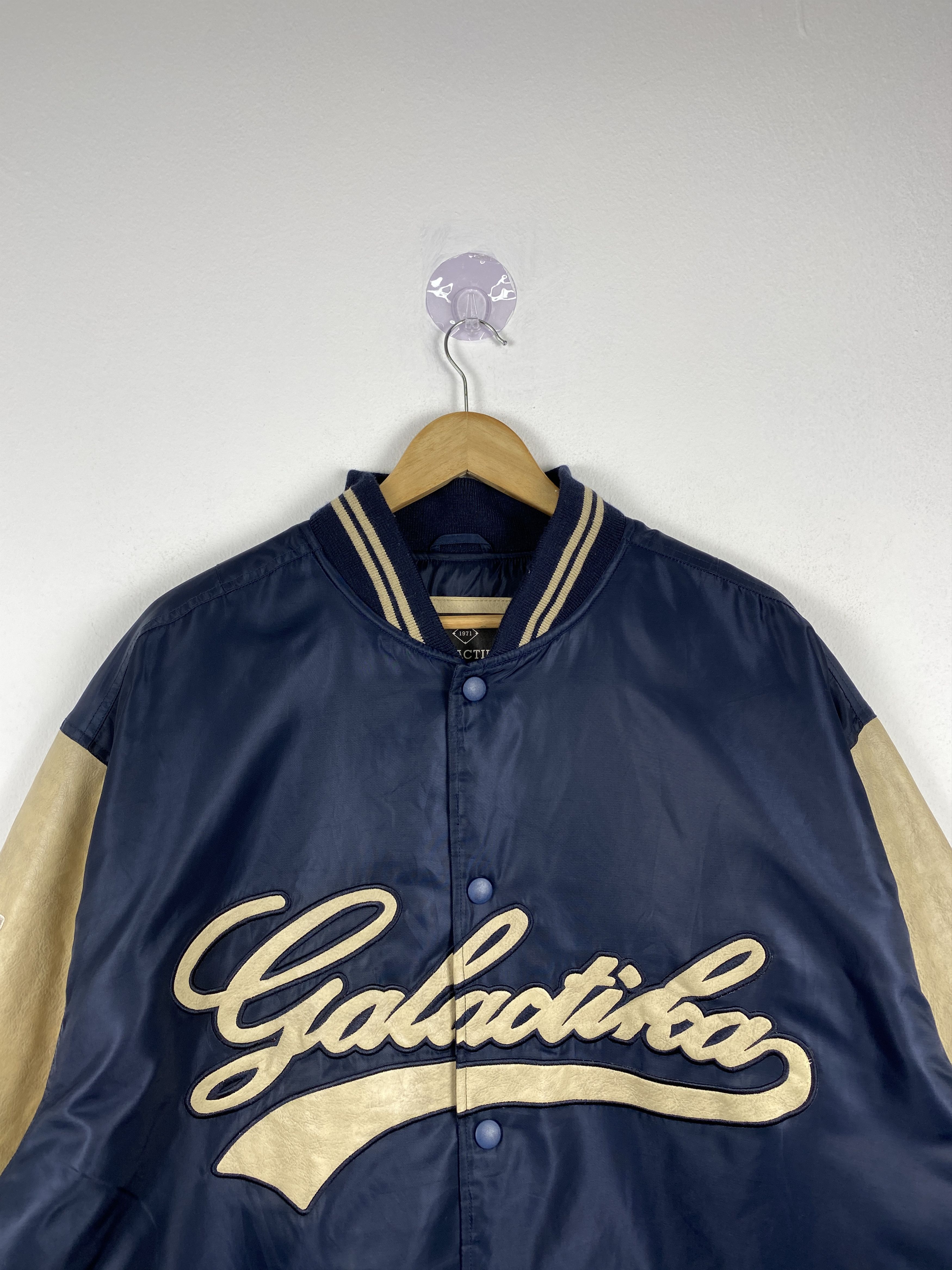MLB Vintage GALACTIKA JEANS Varsity leather sleeve Jacket J1215 Size US XXL / EU 58 / 5 - 2 Thumbnail