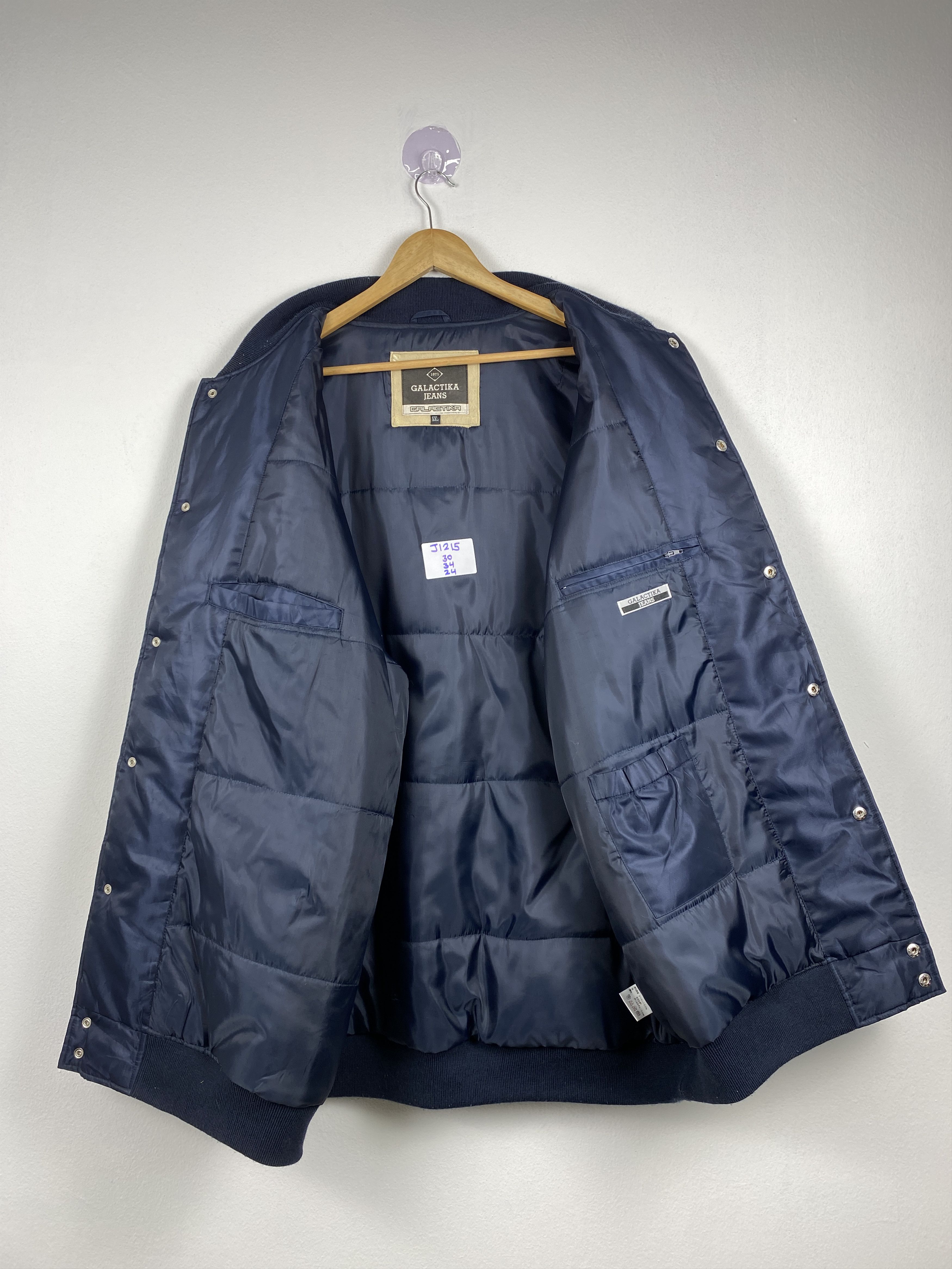 MLB Vintage GALACTIKA JEANS Varsity leather sleeve Jacket J1215 Size US XXL / EU 58 / 5 - 9 Thumbnail