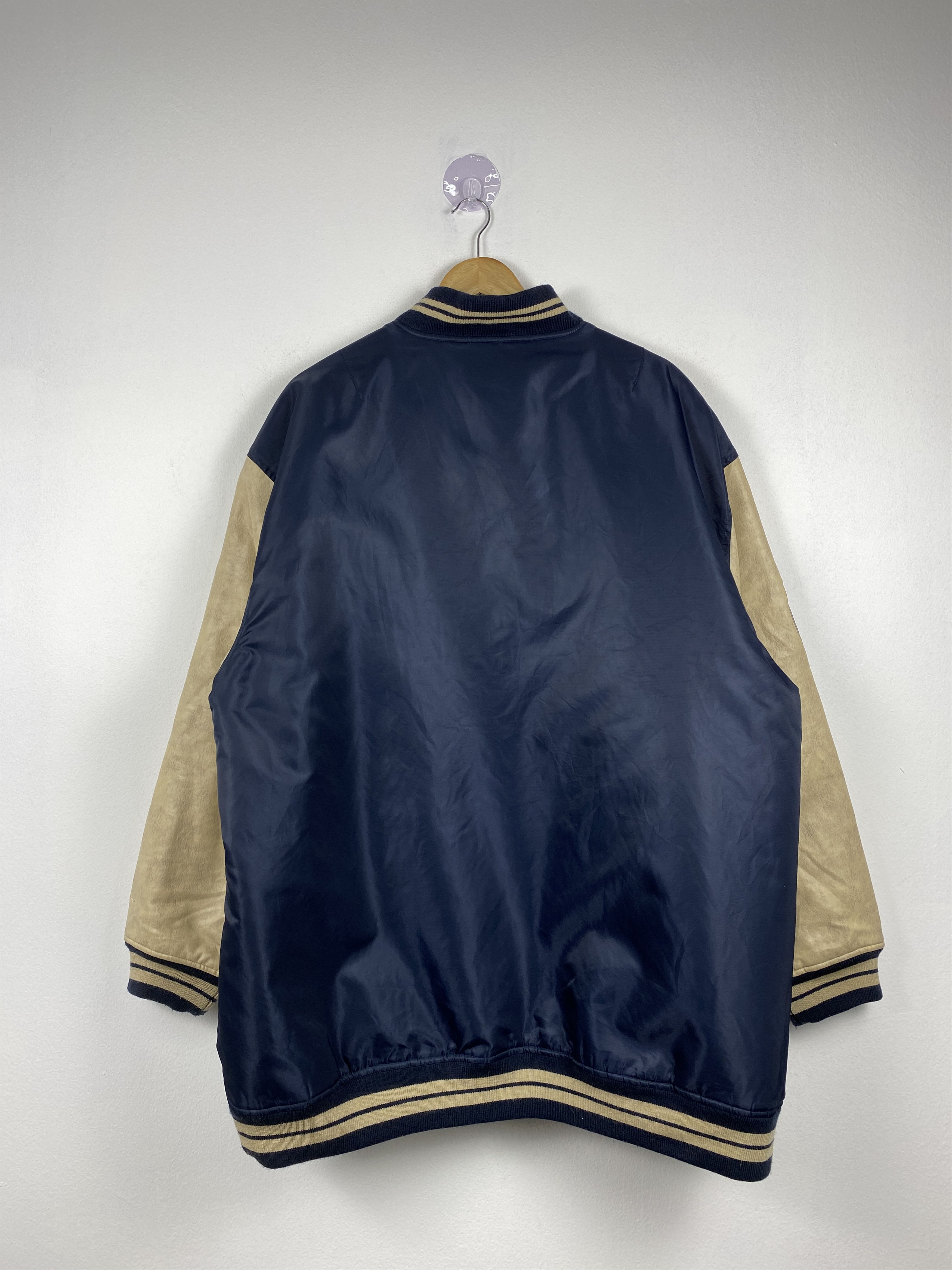 MLB Vintage GALACTIKA JEANS Varsity leather sleeve Jacket J1215 Size US XXL / EU 58 / 5 - 8 Thumbnail