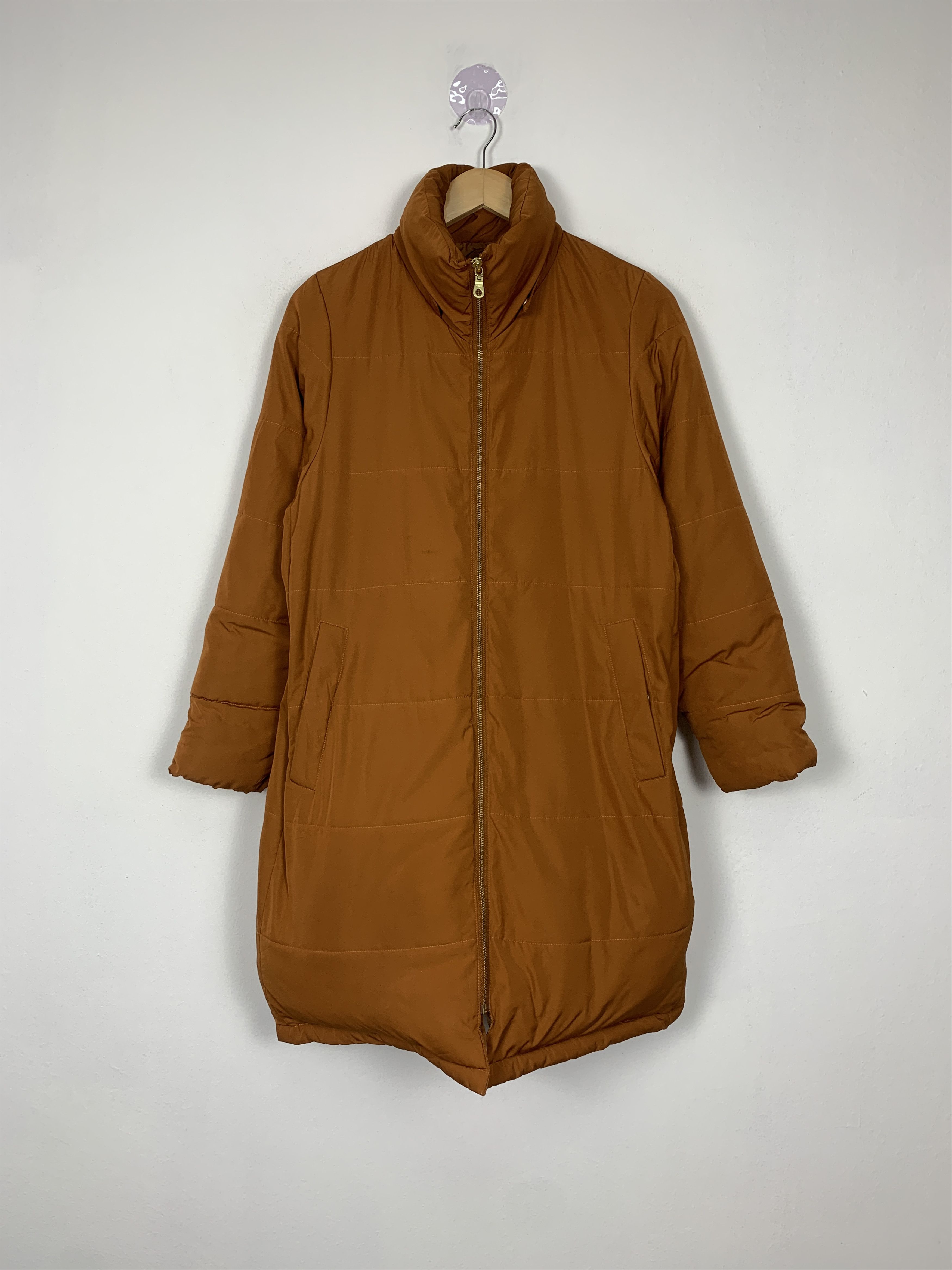 image of Gu Puffer Parkas Zip Up Jacket in Orange, Women's (Size Small)