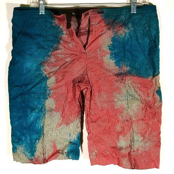 Balenciaga Balenciaga Paris Shorts Tie Dye Size 10 Blue Red Size 32" / US 10 / IT 46 - 4 Thumbnail