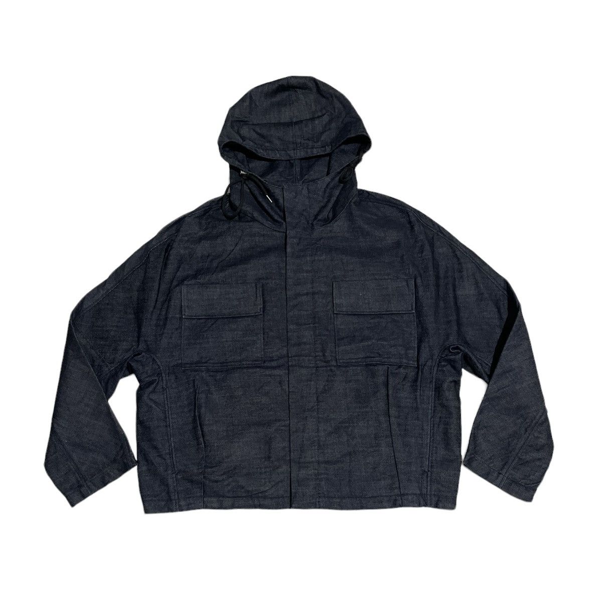 Raf Simons Raf Simons Leather Patch Denim Oversized Hooded Jacket Size US M / EU 48-50 / 2 - 1 Thumbnail