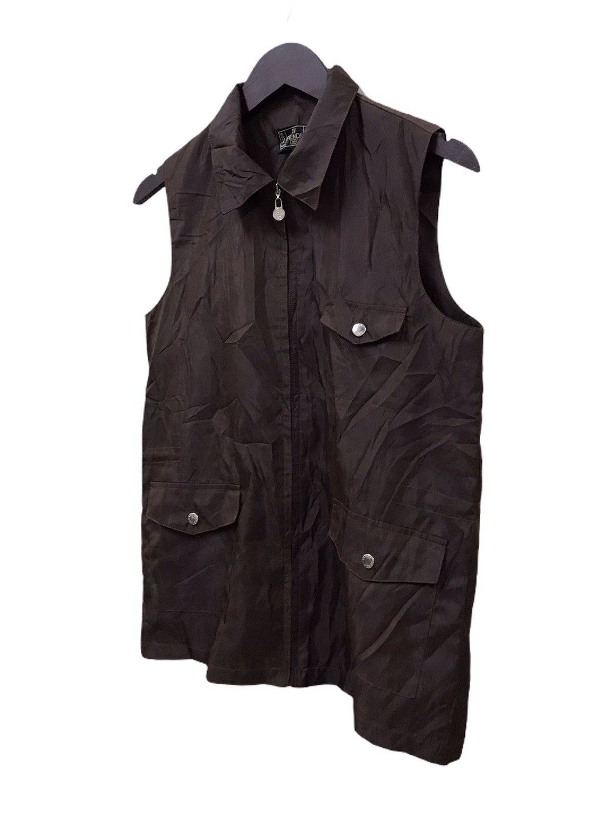 Fendi × Vintage Vintage Fendi Nylon Vest Jacket Size US M / EU 48-50 / 2 - 2 Thumbnail