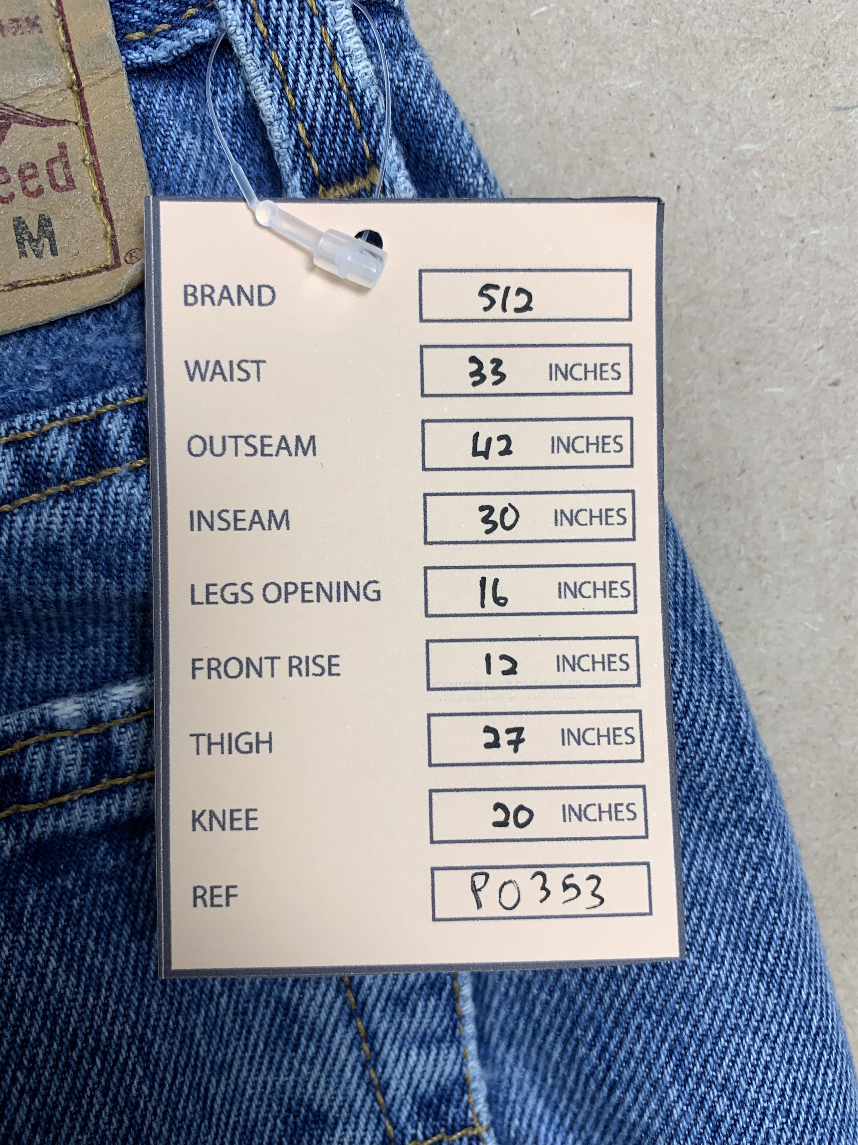 Levi's Vintage Levis 512 Straight Cut Faded Mid Wash Jeans Size US 33 - 15 Thumbnail