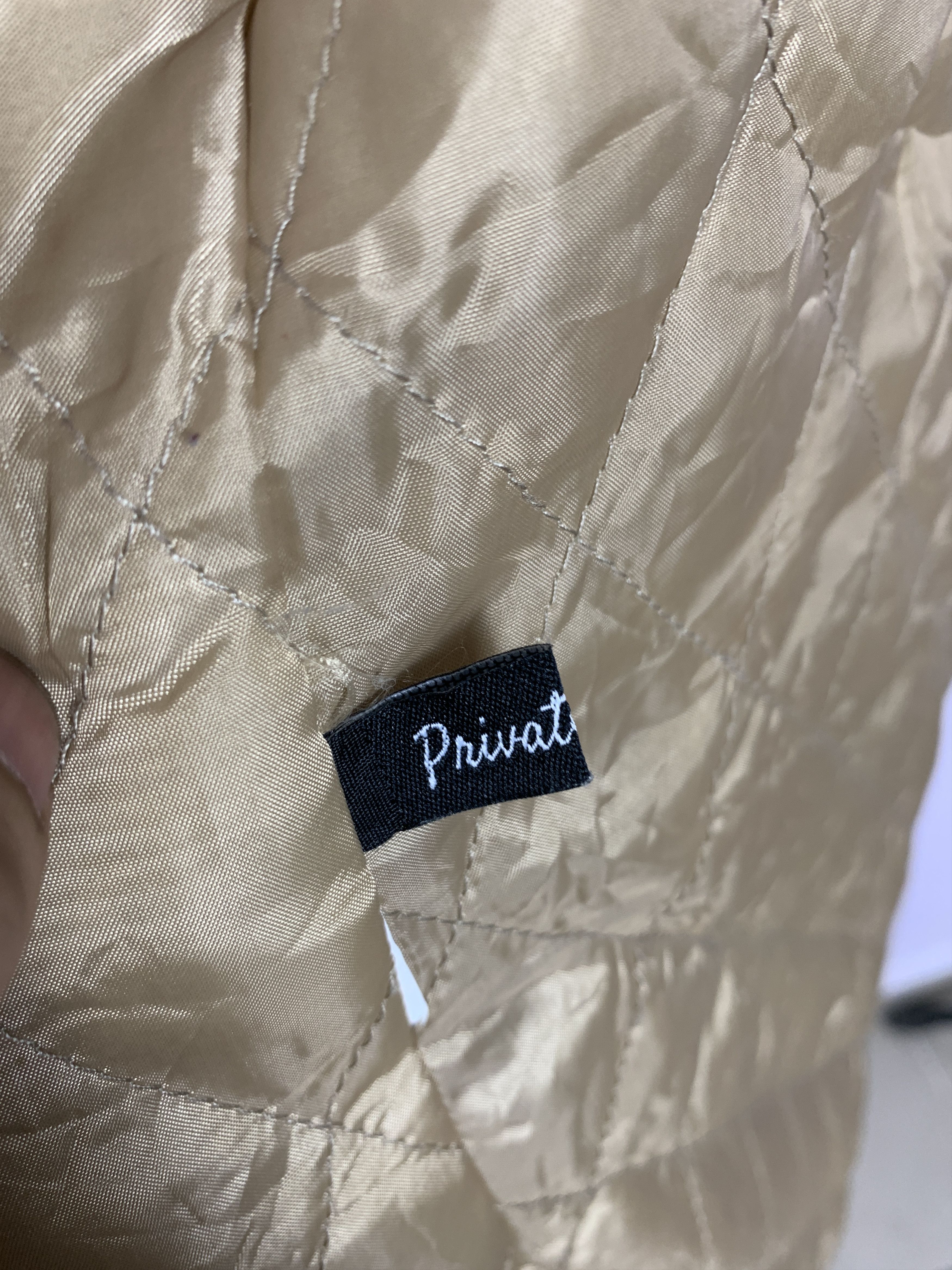 Japanese Brand × Vintage Vintage PRIVATE PAUSE Cotton Quilted Lining Long Jacket Size XL / US 12-14 / IT 48-50 - 20 Thumbnail