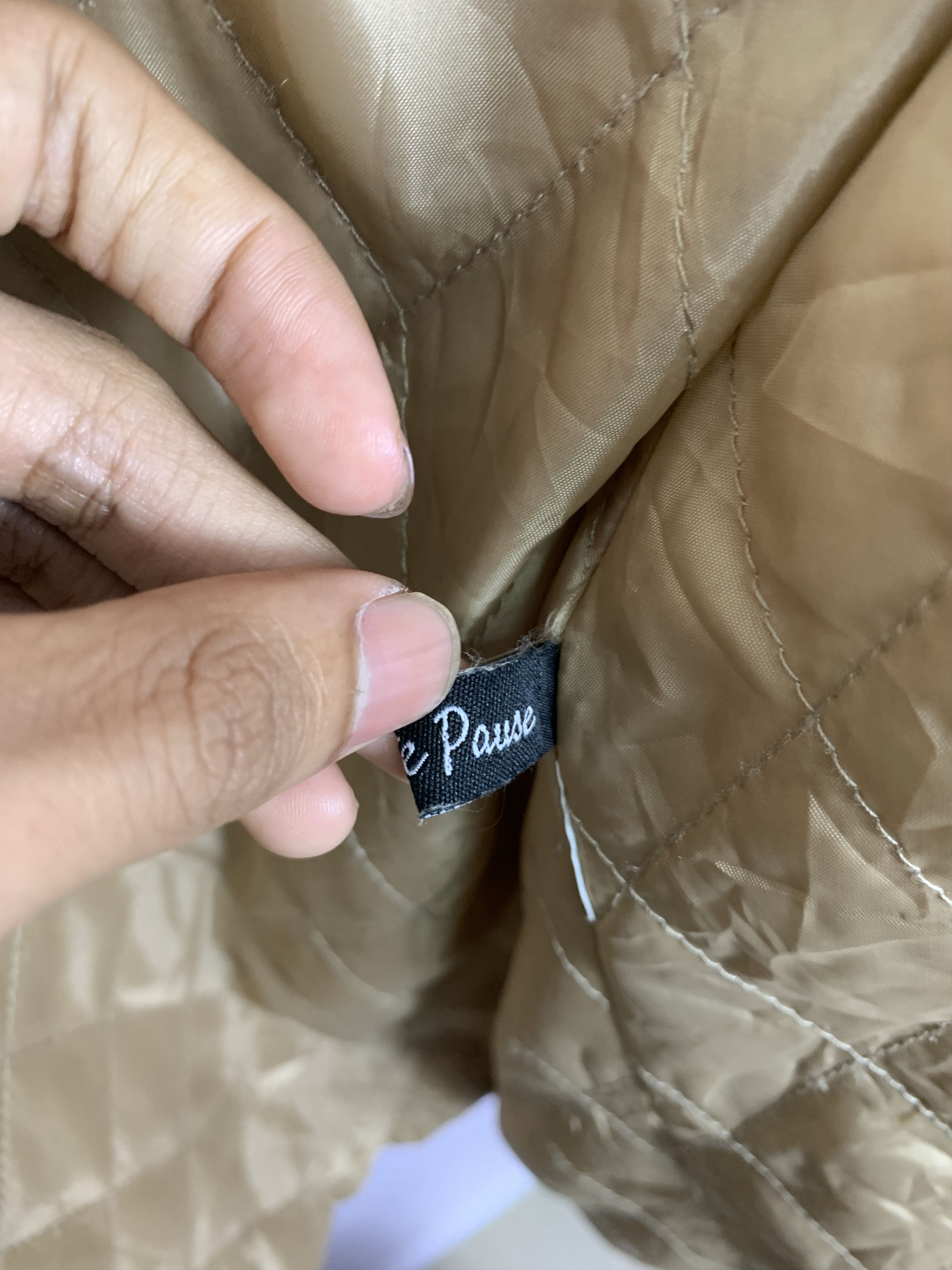 Japanese Brand × Vintage Vintage PRIVATE PAUSE Cotton Quilted Lining Long Jacket Size XL / US 12-14 / IT 48-50 - 19 Thumbnail
