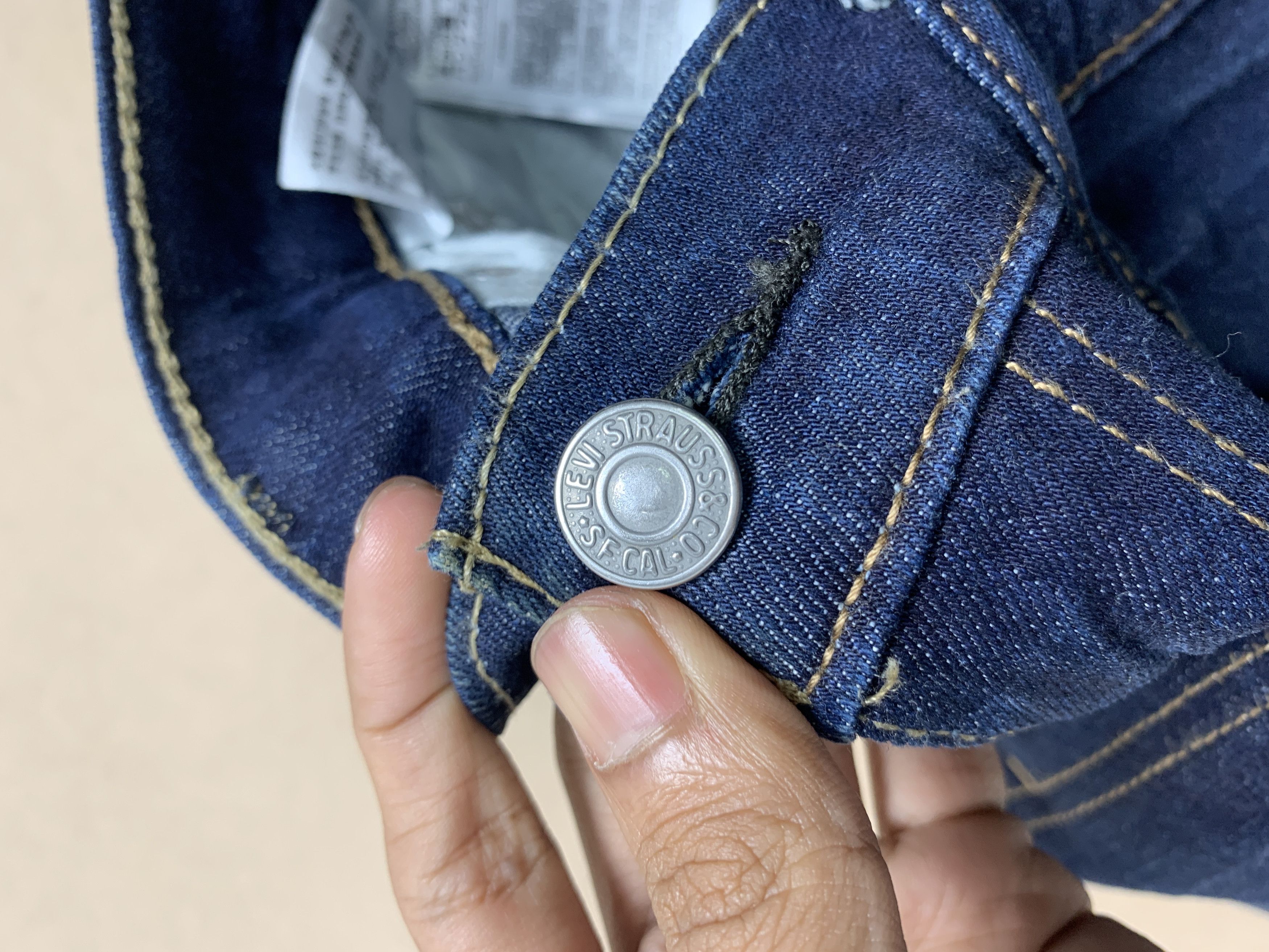 Levi's Vintage Levis 512 Distressed Mid Skinny Blue Jeans Size US 34 / EU 50 - 20 Thumbnail