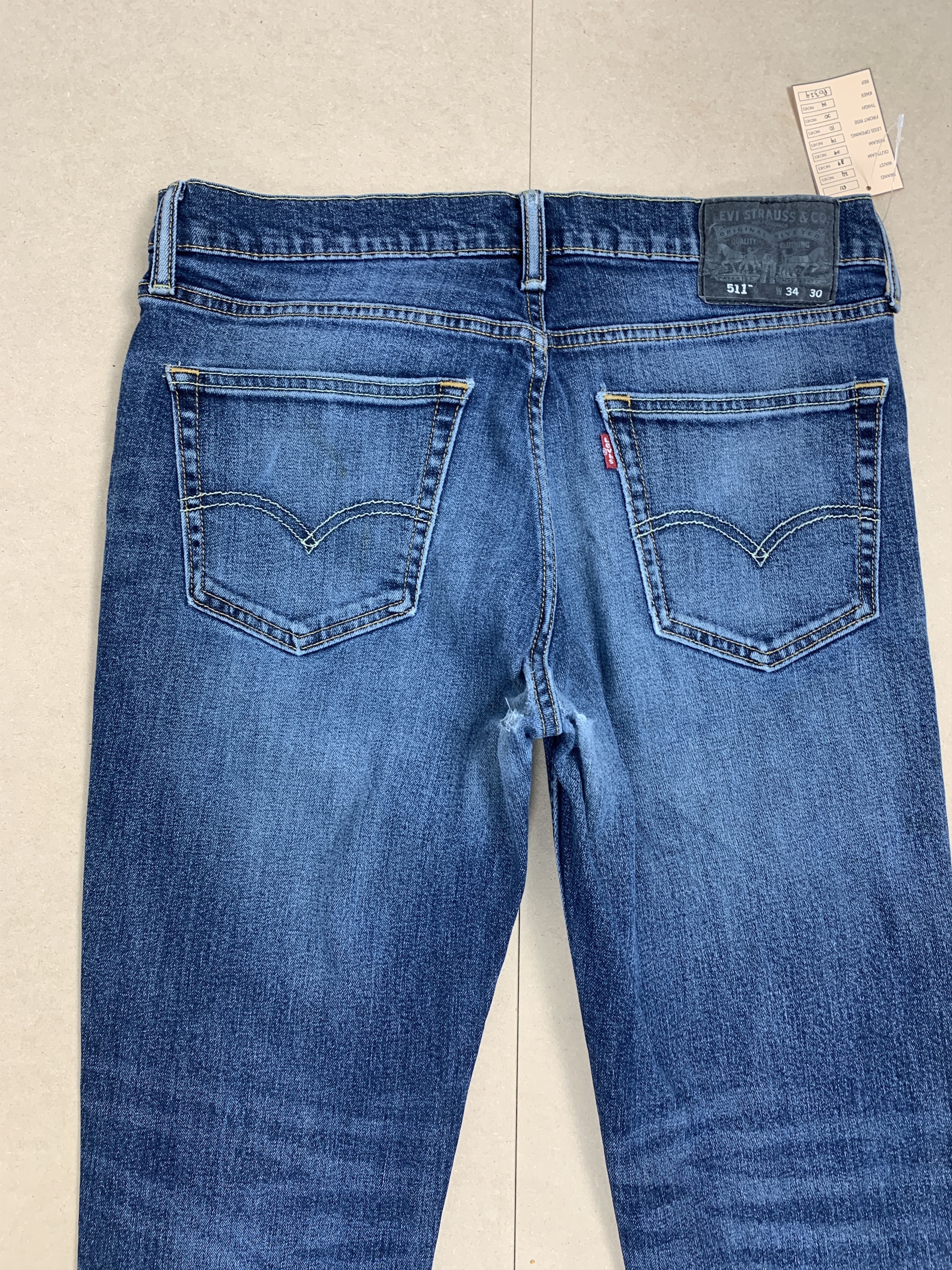 Levi's Vintage Levis 511 Slim Fit Faded Blue Jeans Size US 34 / EU 50 - 5 Thumbnail