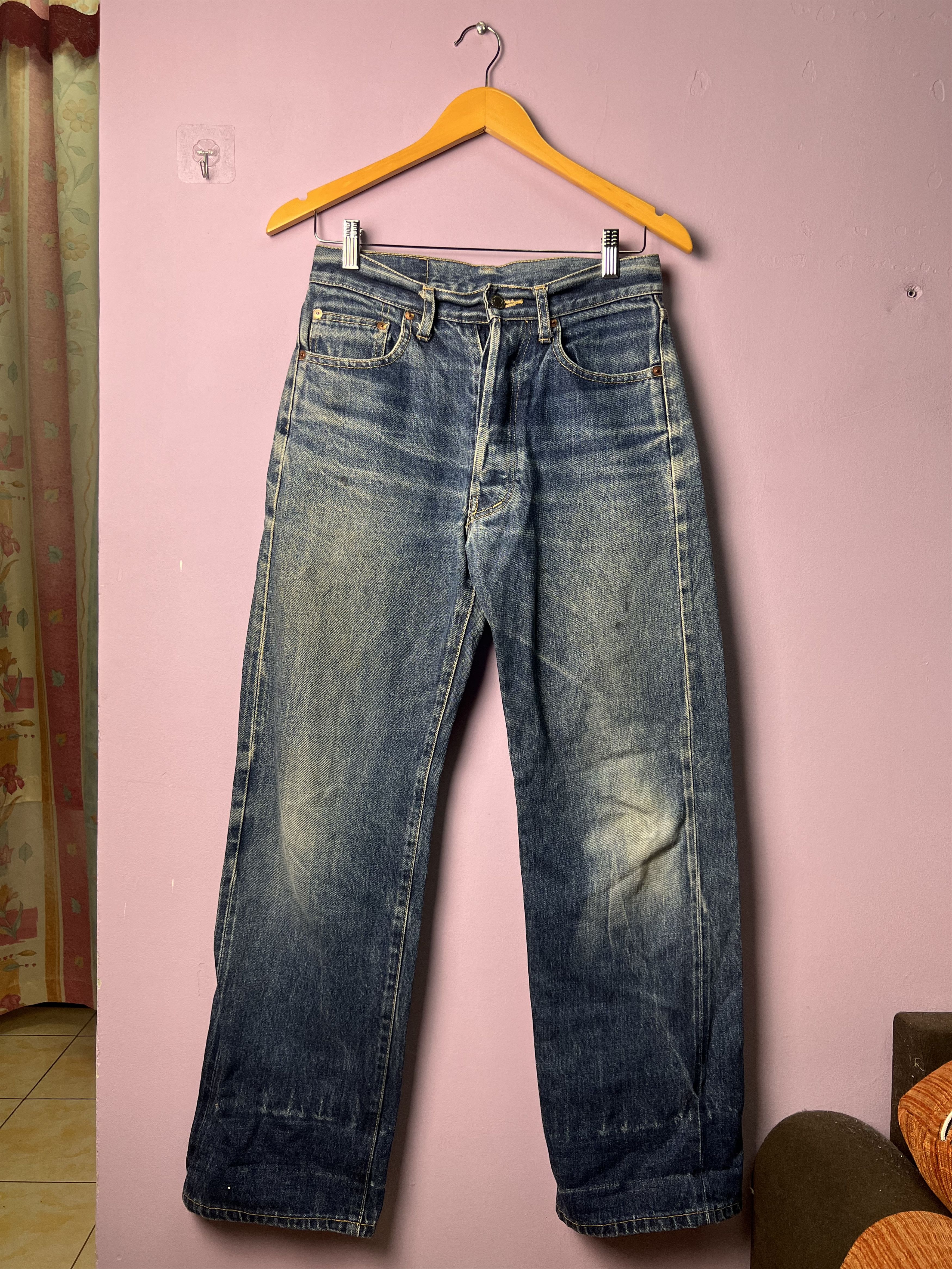 Japanese Brand 🔥Rare Vintage Japanese Brand Buckle Redline Denim Size US 29 - 1 Thumbnail