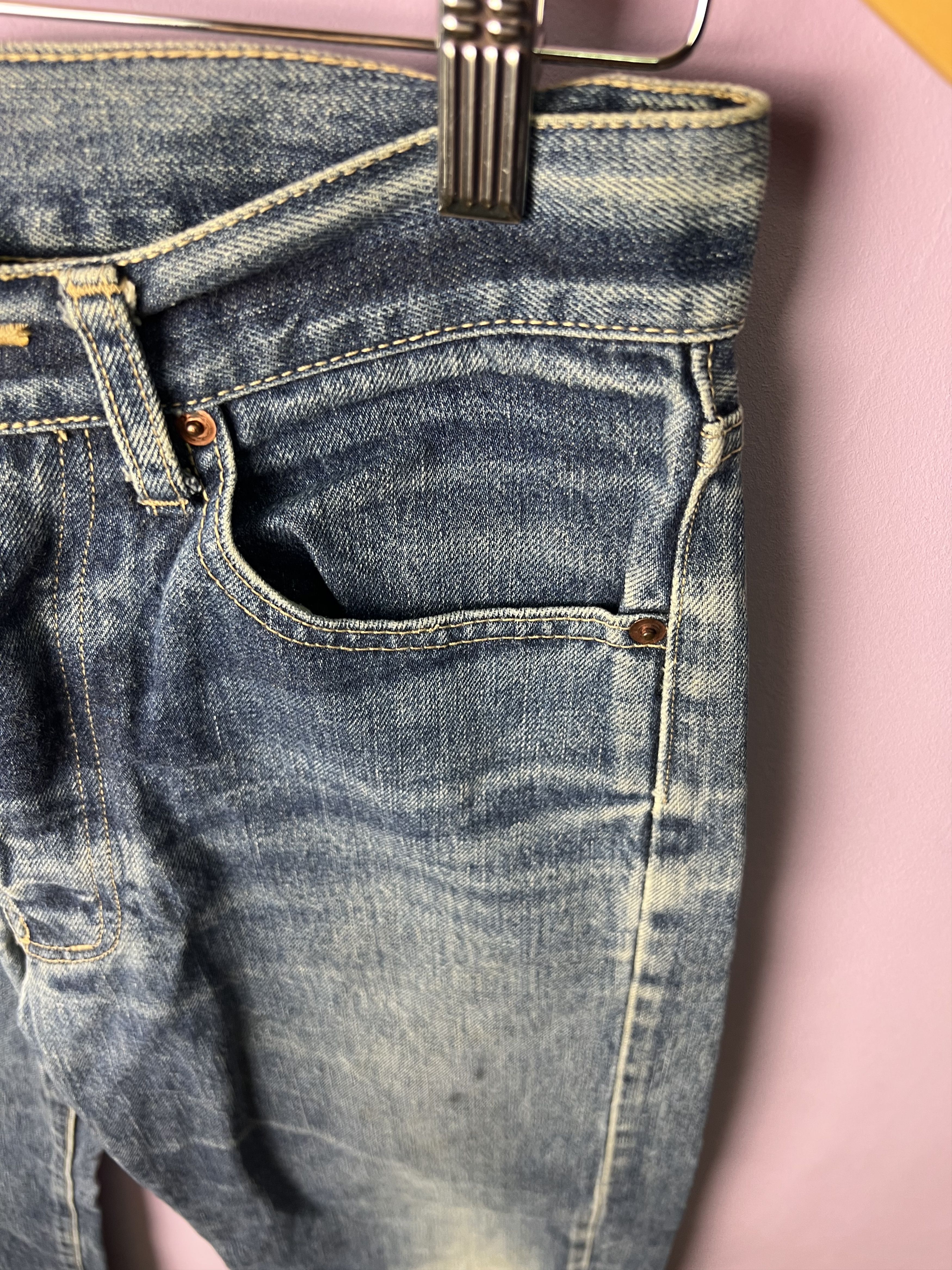Japanese Brand 🔥Rare Vintage Japanese Brand Buckle Redline Denim Size US 29 - 6 Thumbnail