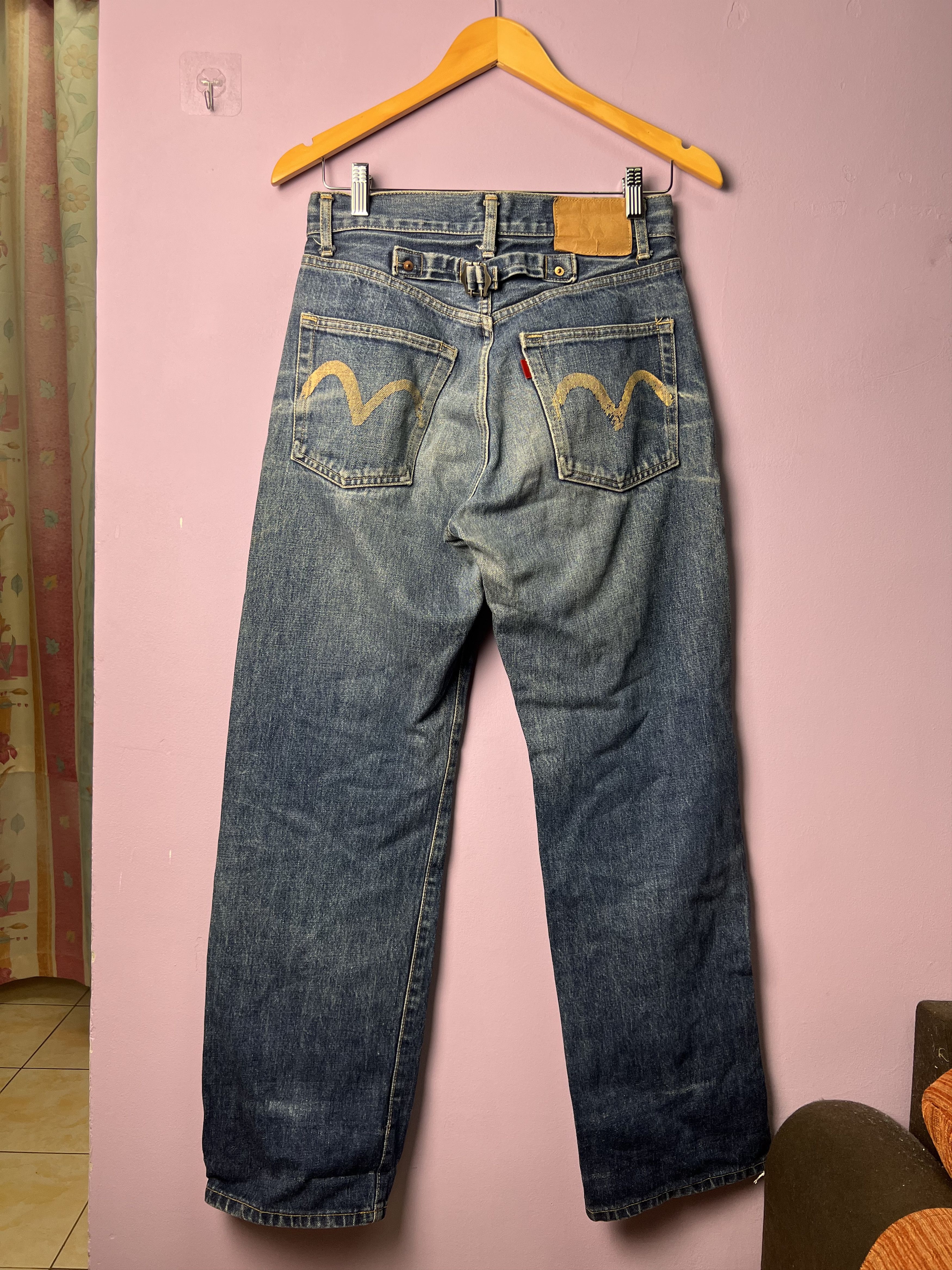 Japanese Brand 🔥Rare Vintage Japanese Brand Buckle Redline Denim Size US 29 - 2 Thumbnail